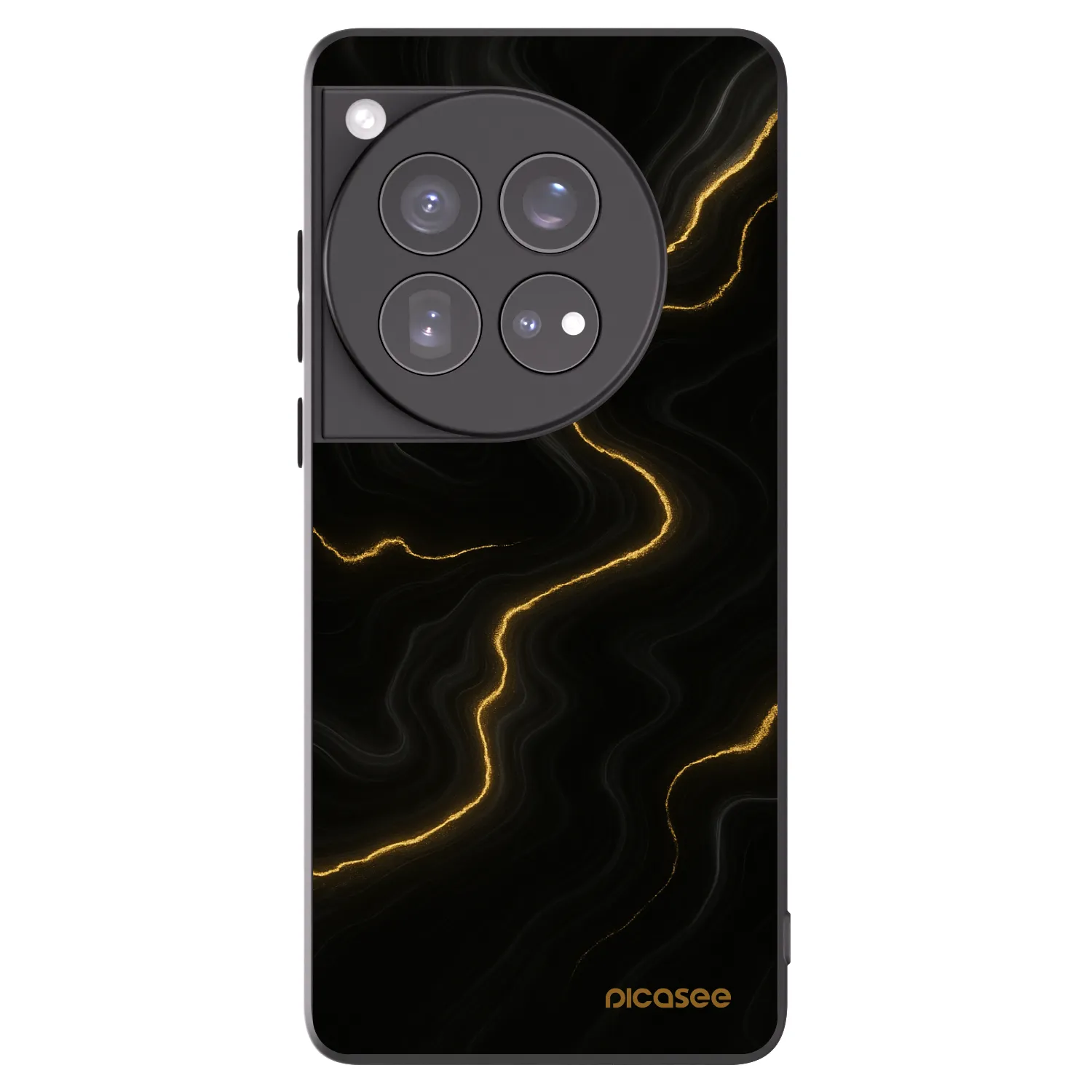 Picasee OnePlus 12 5G Hülle - Schwarzes Silikon - Thunder