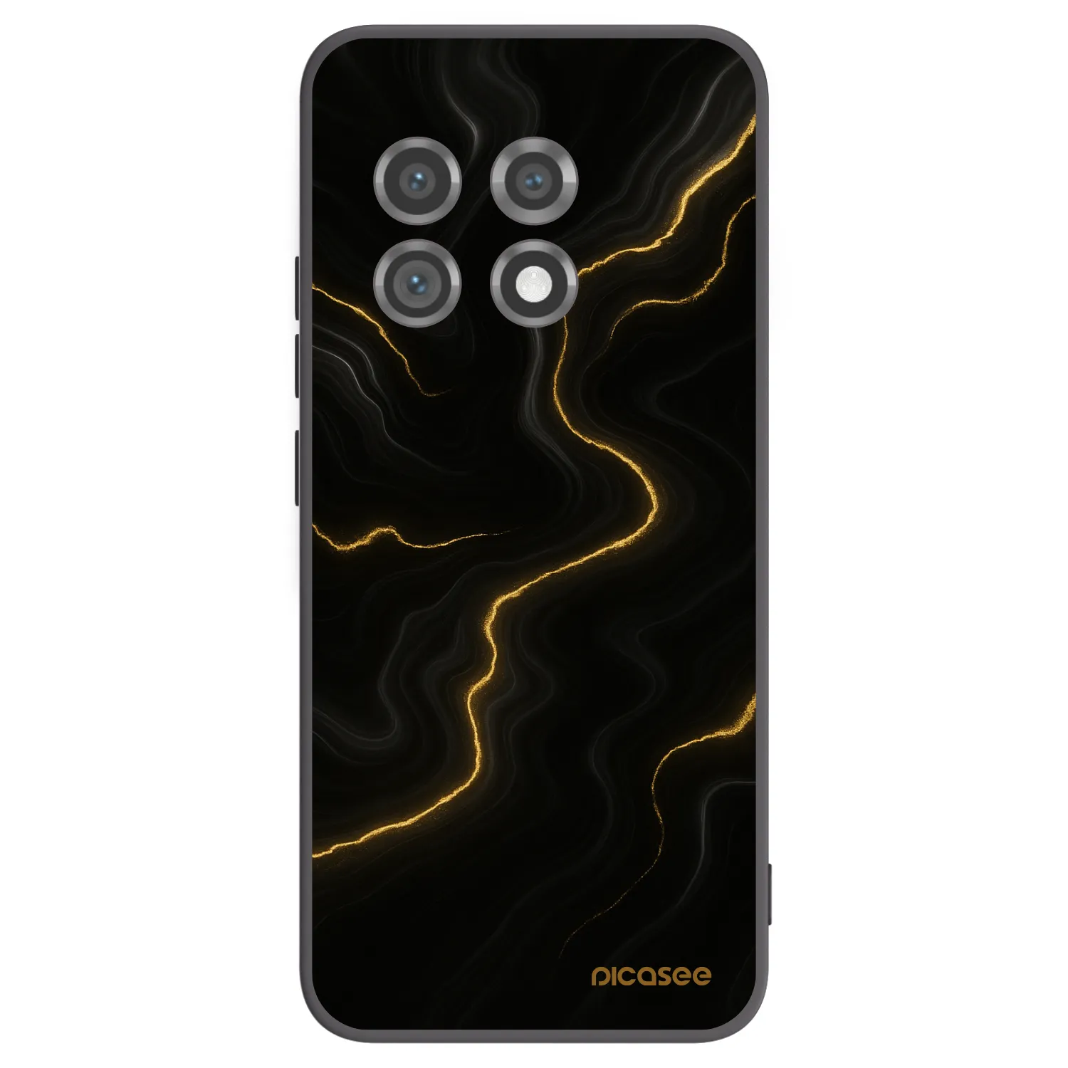 Picasee OnePlus 11 5G Hülle - Schwarzes Silikon - Thunder