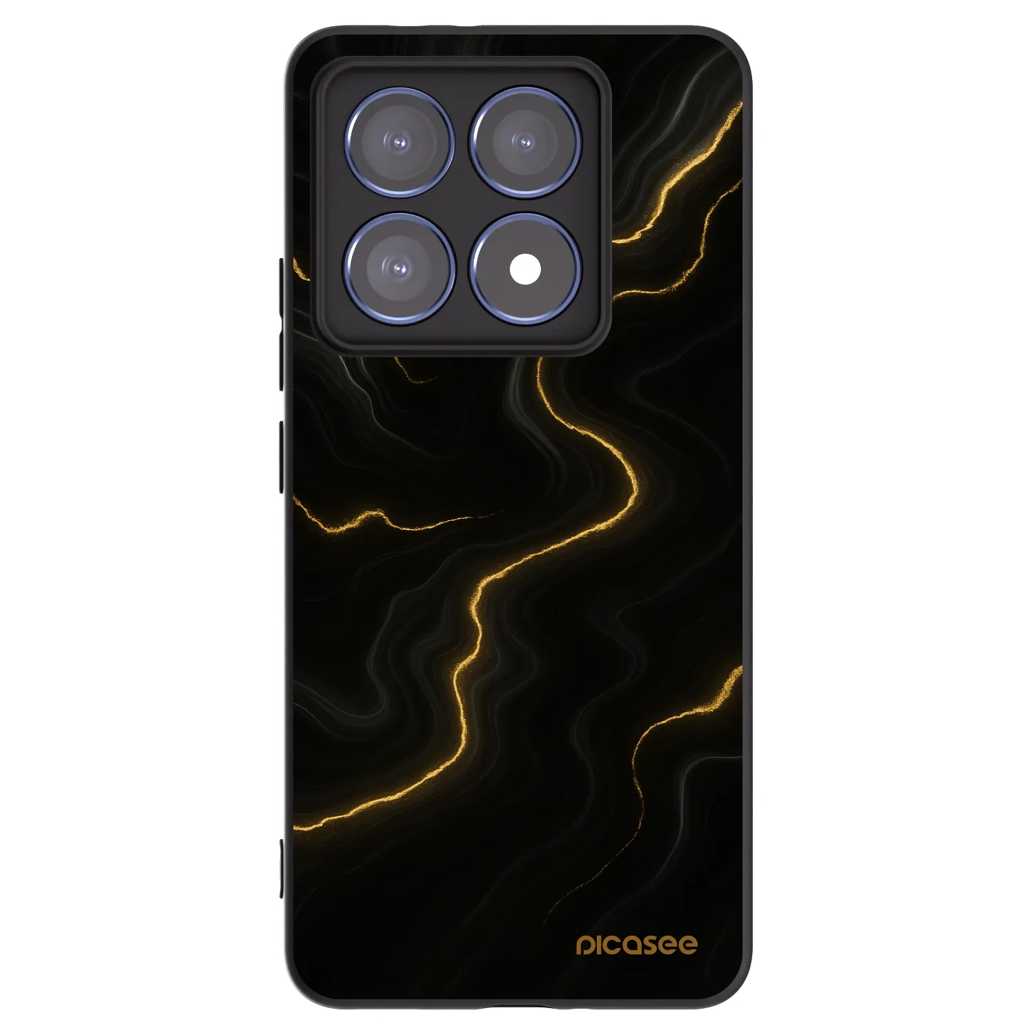 Picasee Xiaomi 14T Pro Hülle - Schwarzes Silikon - Thunder