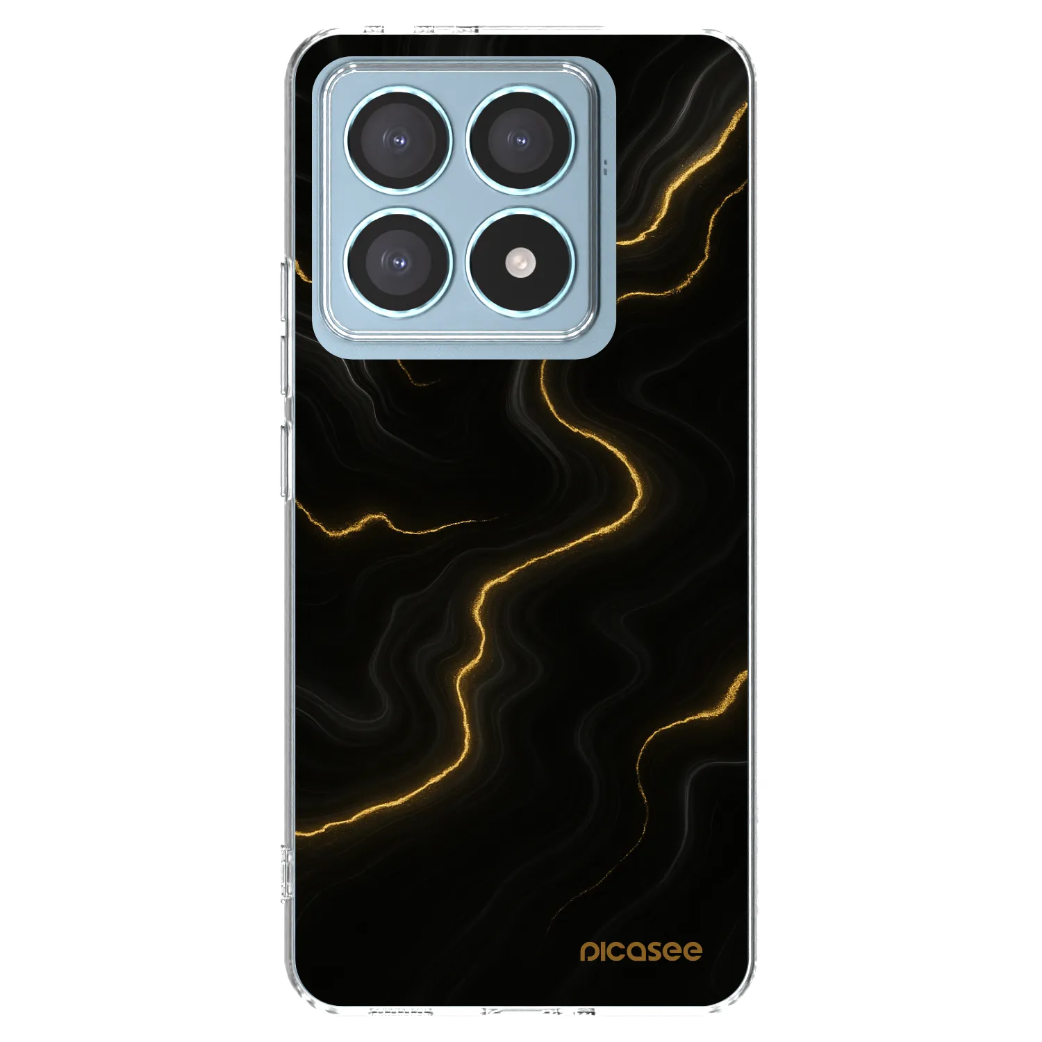 Picasee Xiaomi 14T Pro Hülle - Transparentes Silikon - Thunder