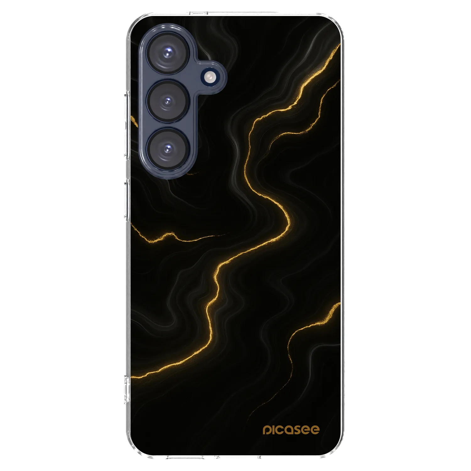 Picasee Samsung Galaxy S25 5G Hülle - Transparentes Silikon - Thunder