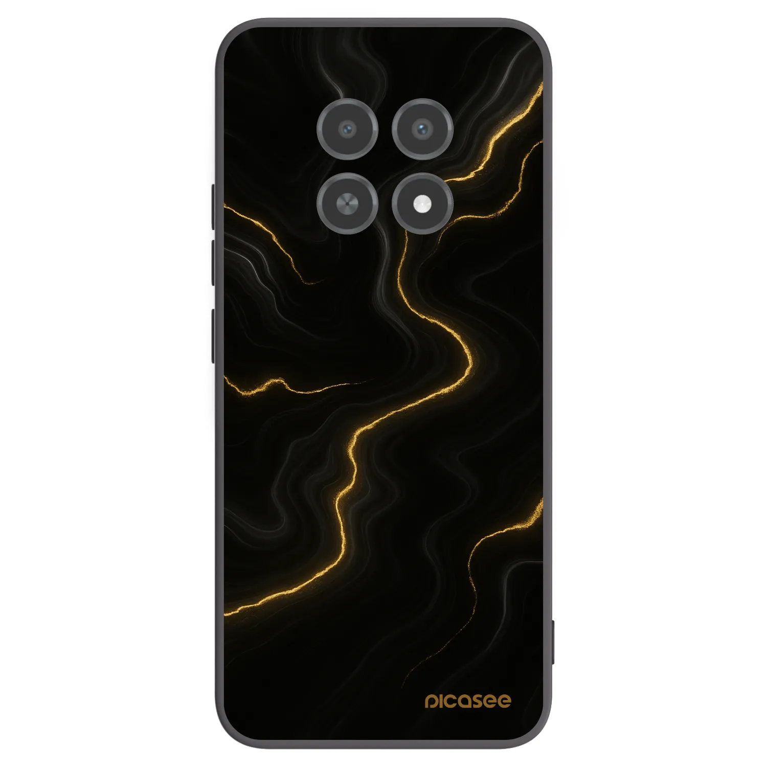 Picasee Realme 12X Hülle - Schwarzes Silikon - Thunder