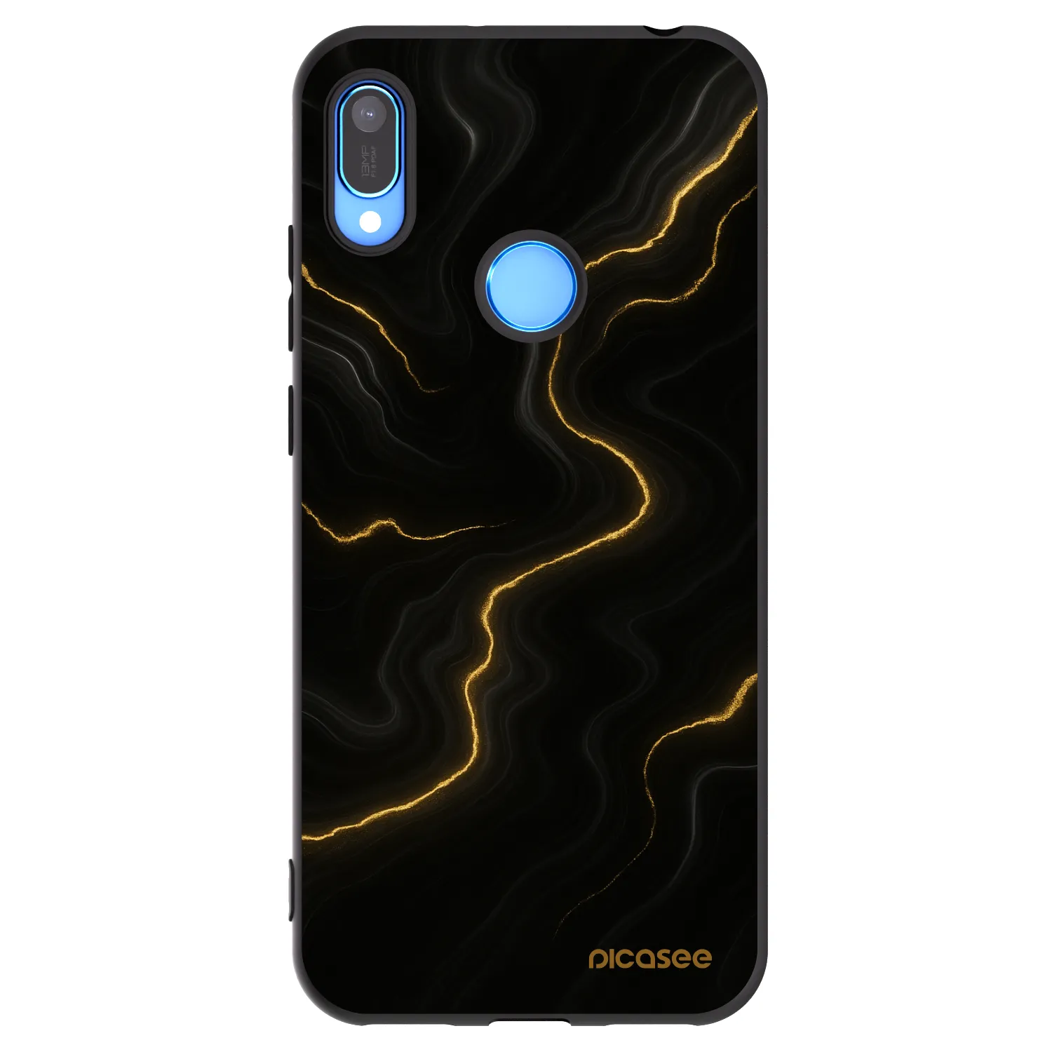 Picasee Huawei Y6 2019 Hülle - Schwarzes Silikon - Thunder