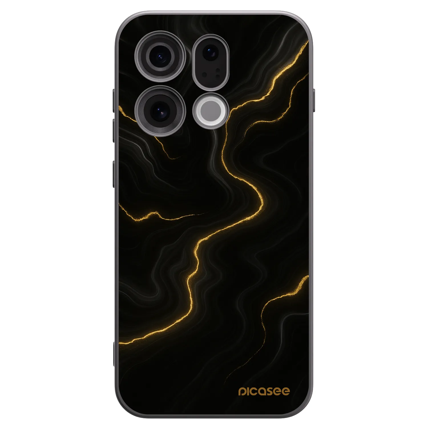 Picasee OPPO Find X9 Hülle - Schwarzes Silikon - Thunder