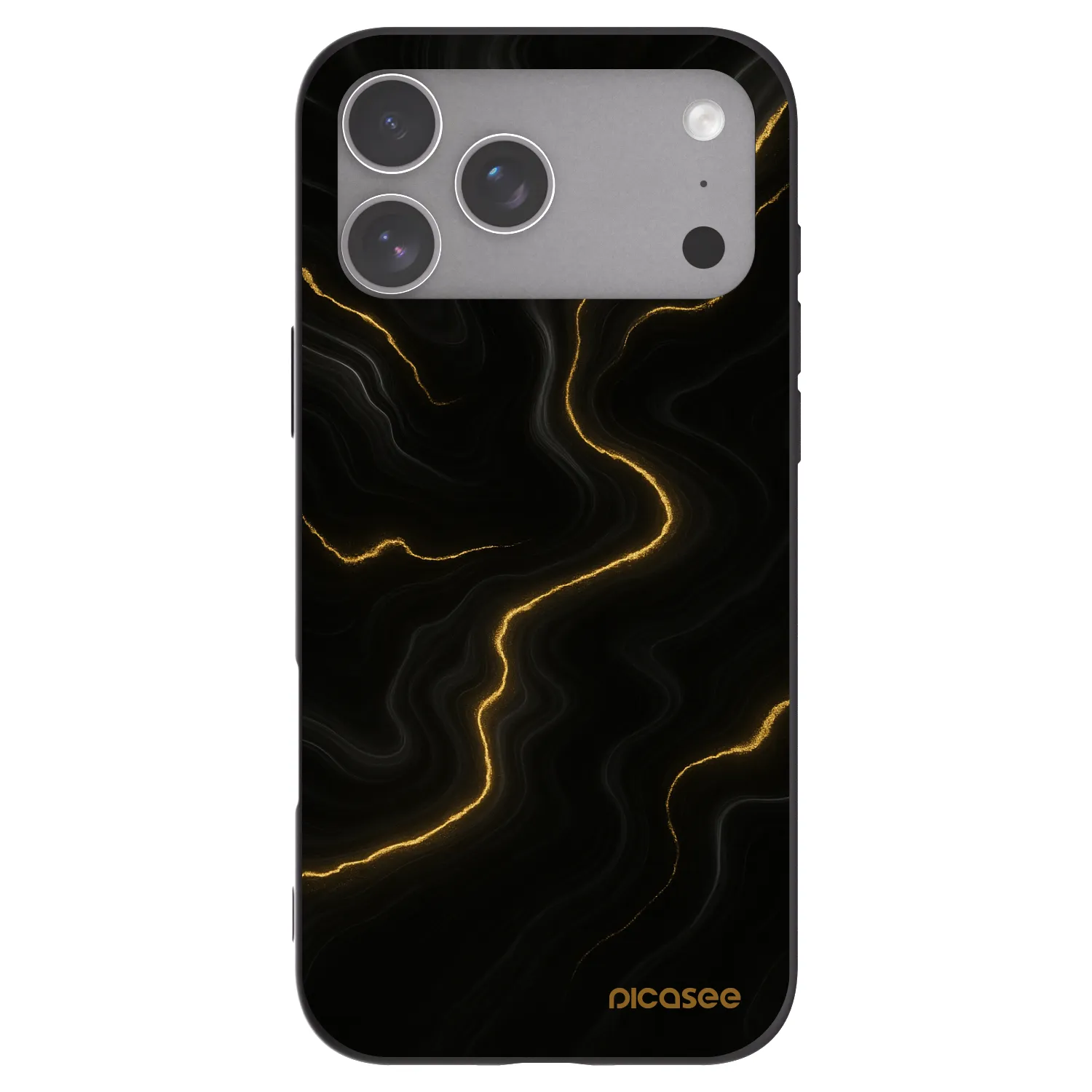 Picasee Apple iPhone 18 Pro Max Hülle - Schwarzes Silikon - Thunder