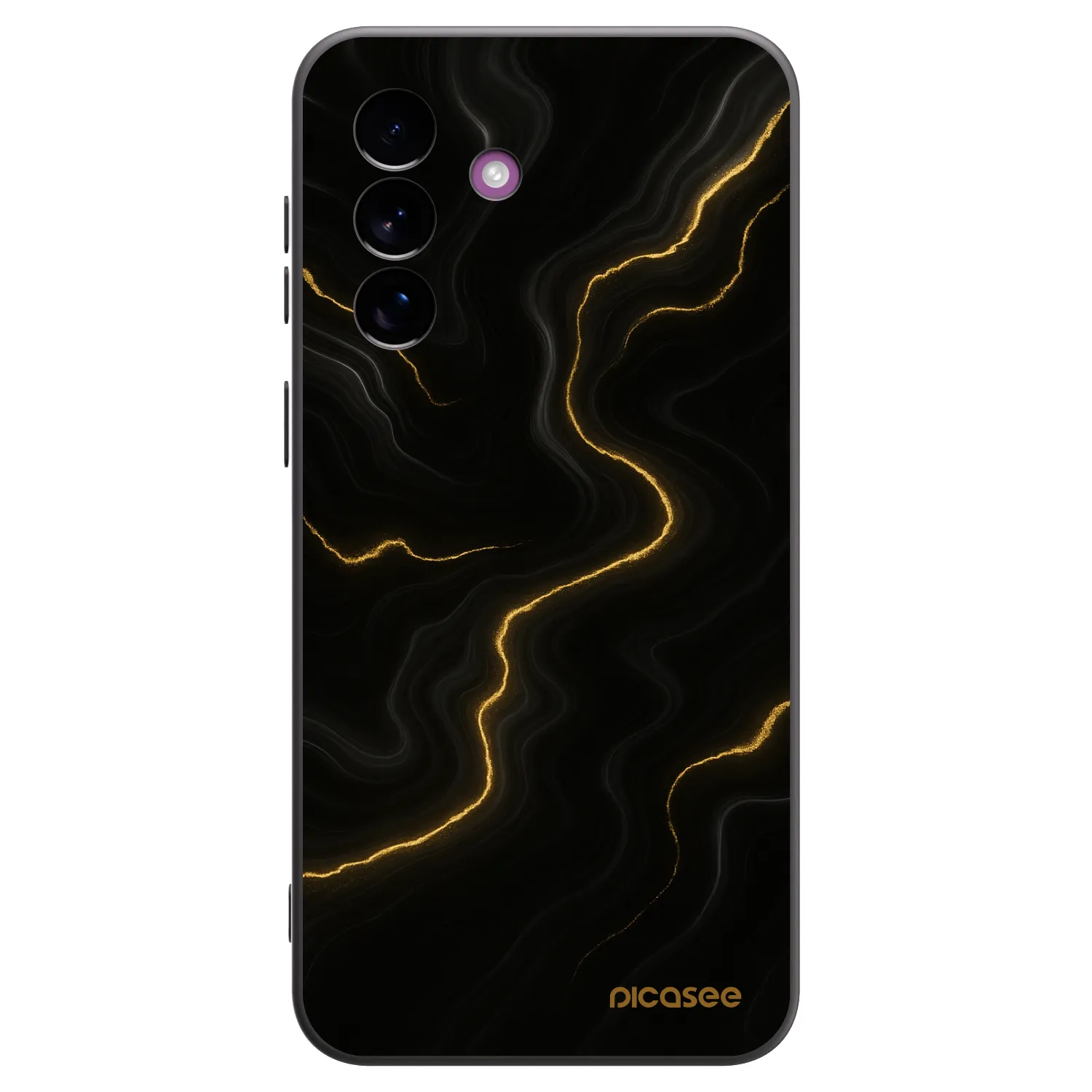 Picasee Samsung Galaxy A37 Hülle - Schwarzes Silikon - Thunder