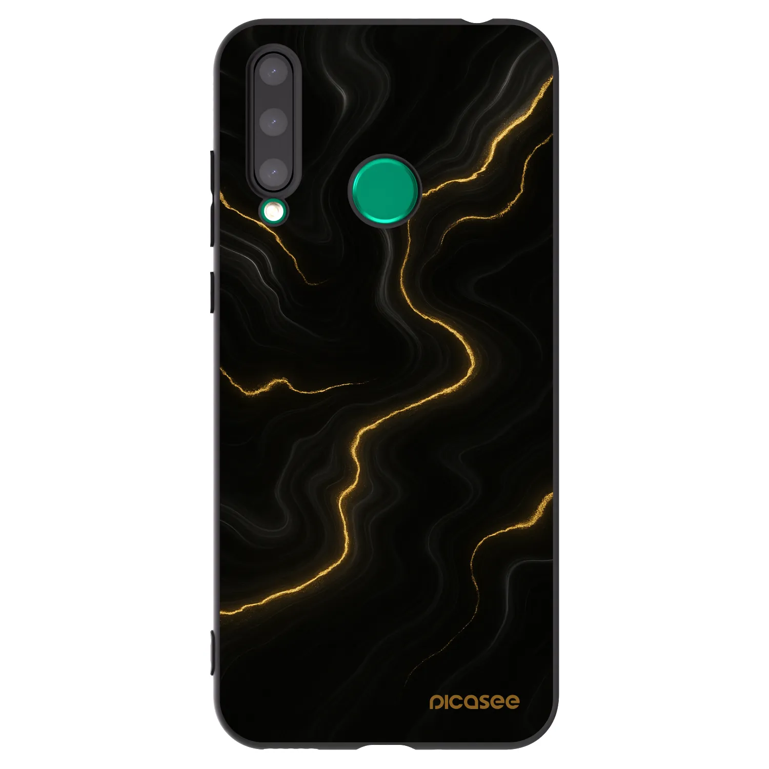 Picasee Honor 20 Lite Hülle - Schwarzes Silikon - Thunder
