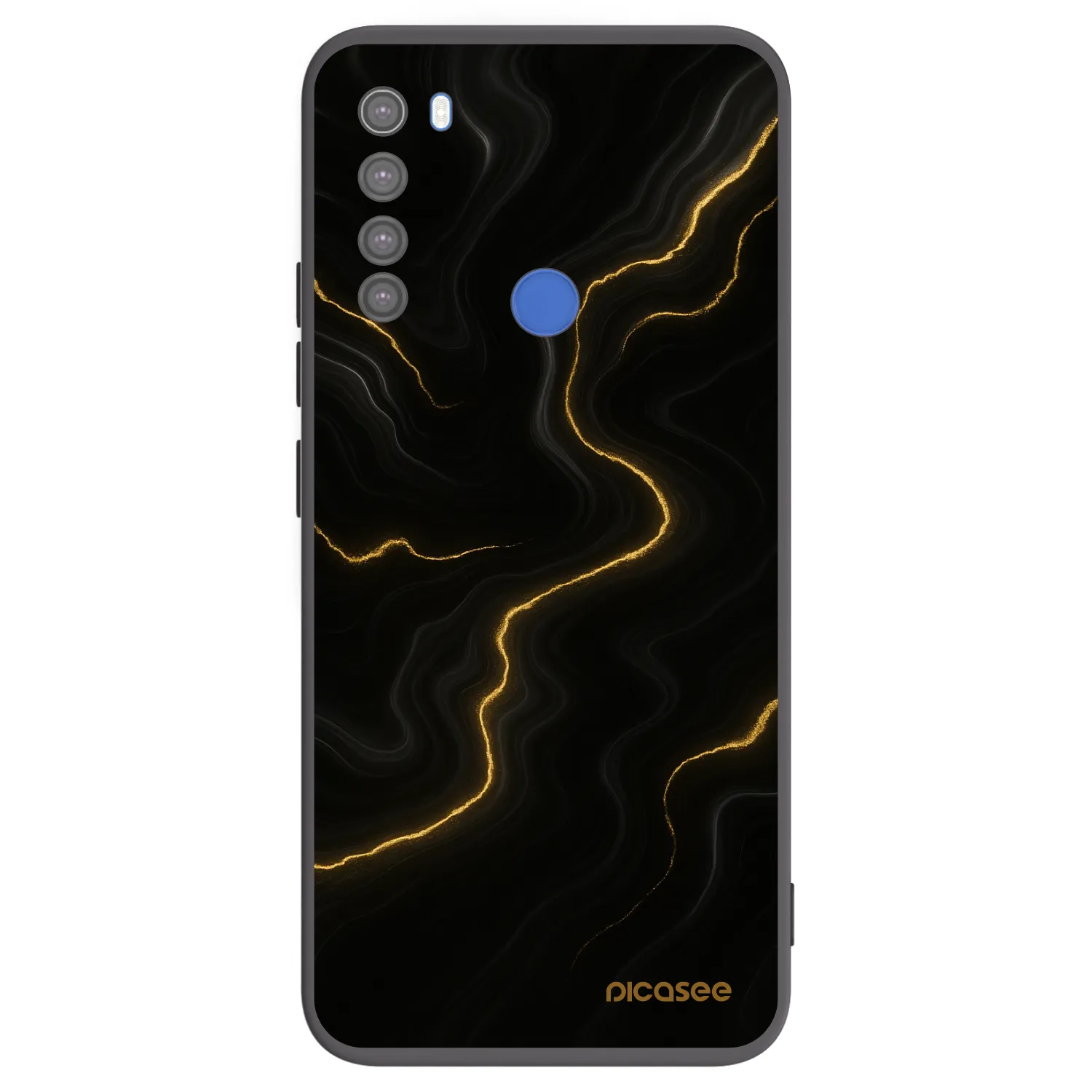 Picasee Xiaomi Redmi Note 8T Hülle - Schwarzes Silikon - Thunder