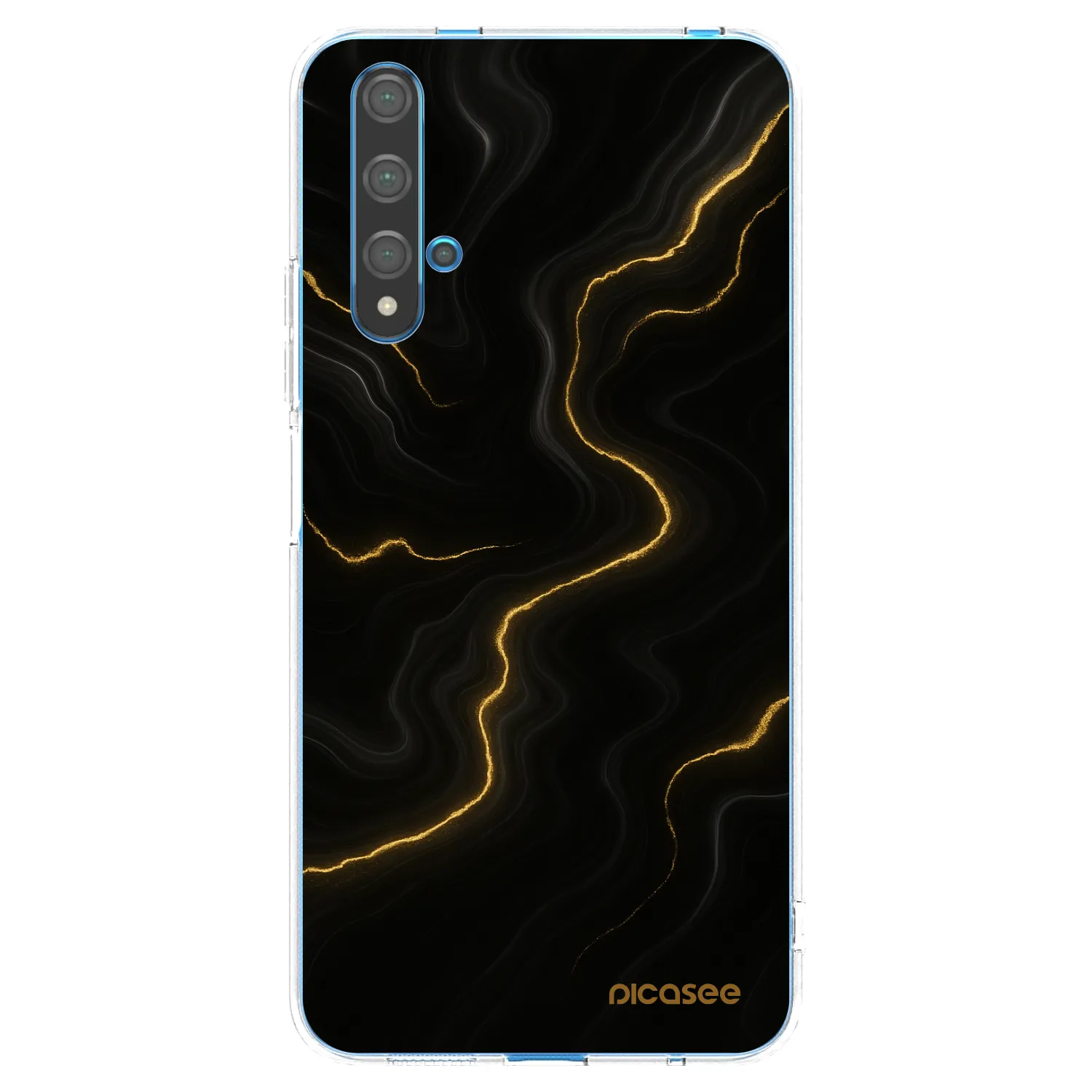 Picasee Huawei Nova 5T Hülle - Transparentes Silikon - Thunder