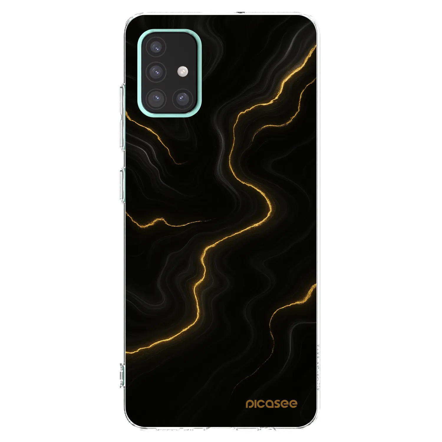 Picasee Samsung Galaxy A51 A515F Hülle - Transparentes Silikon - Thunder