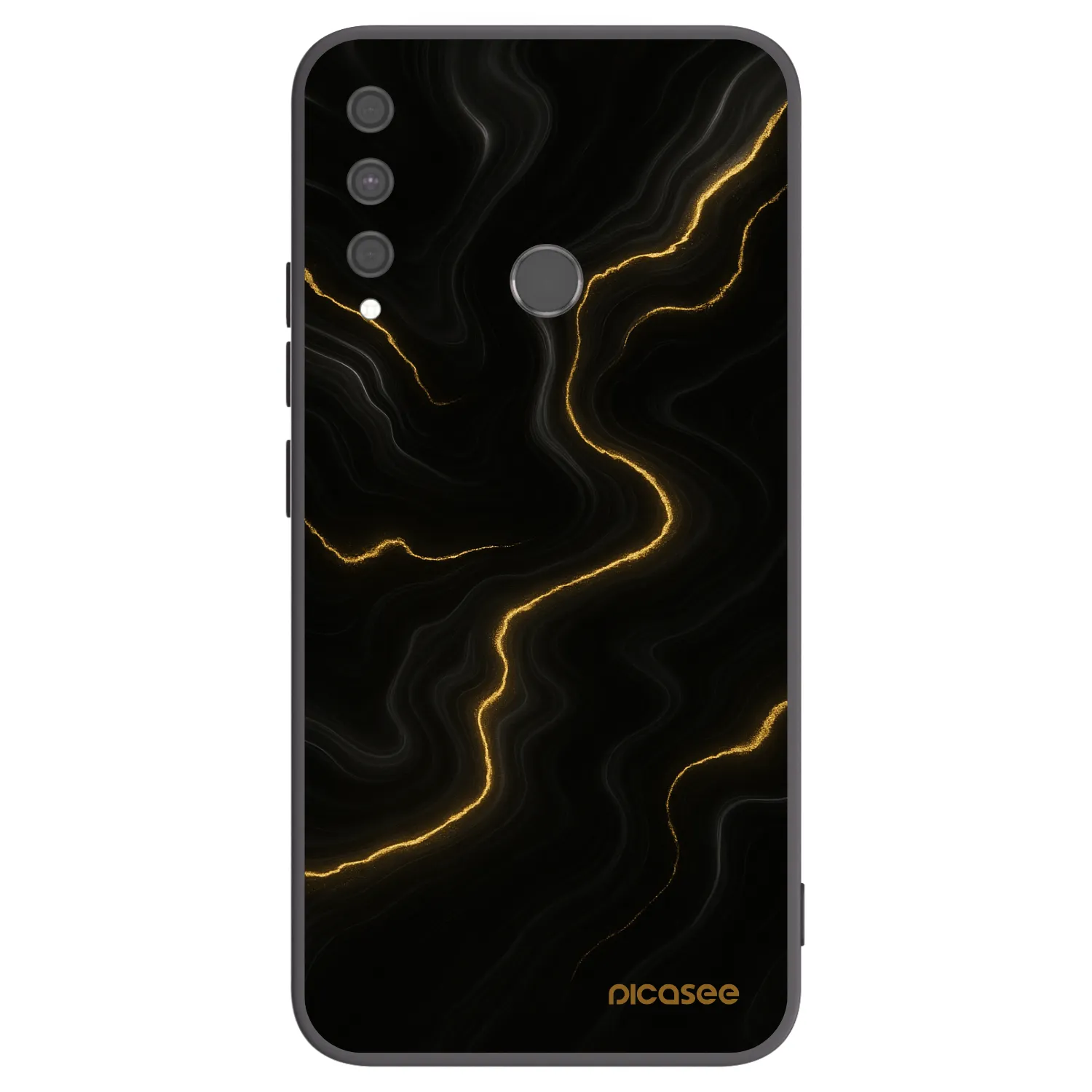 Picasee Huawei P40 Lite E Hülle - Schwarzes Silikon - Thunder