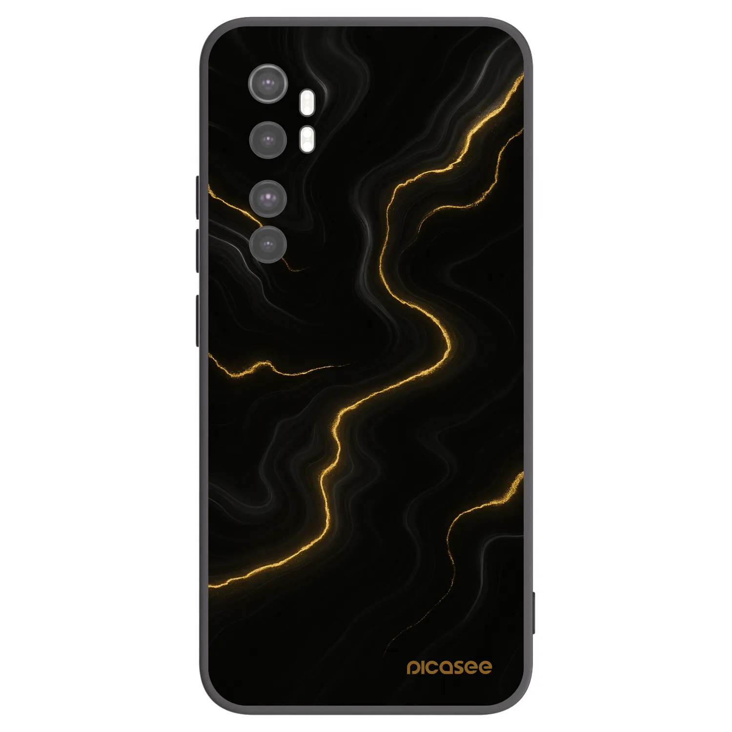 Picasee Xiaomi Mi Note 10 Lite Hülle - Schwarzes Silikon - Thunder