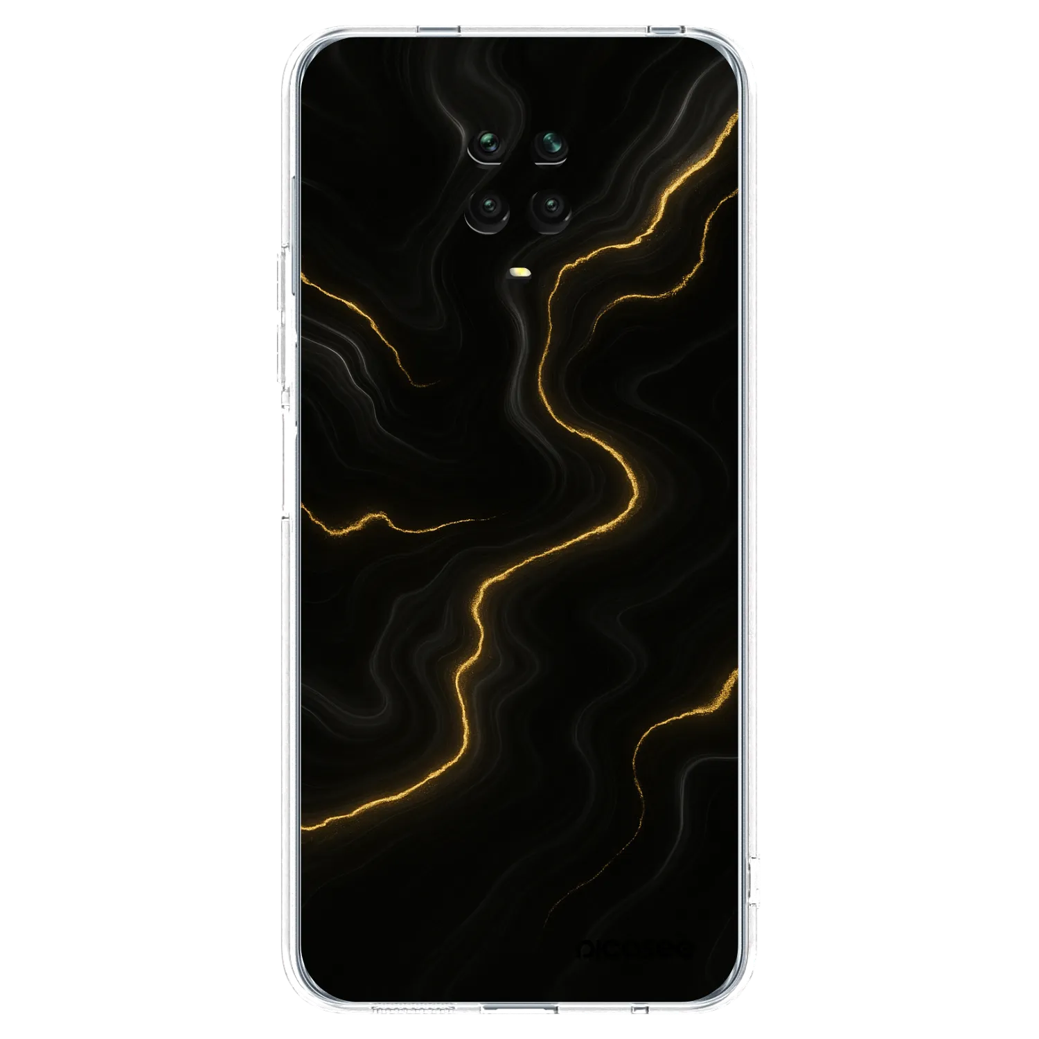 Picasee Xiaomi Redmi Note 9S Hülle - Transparentes Silikon - Thunder