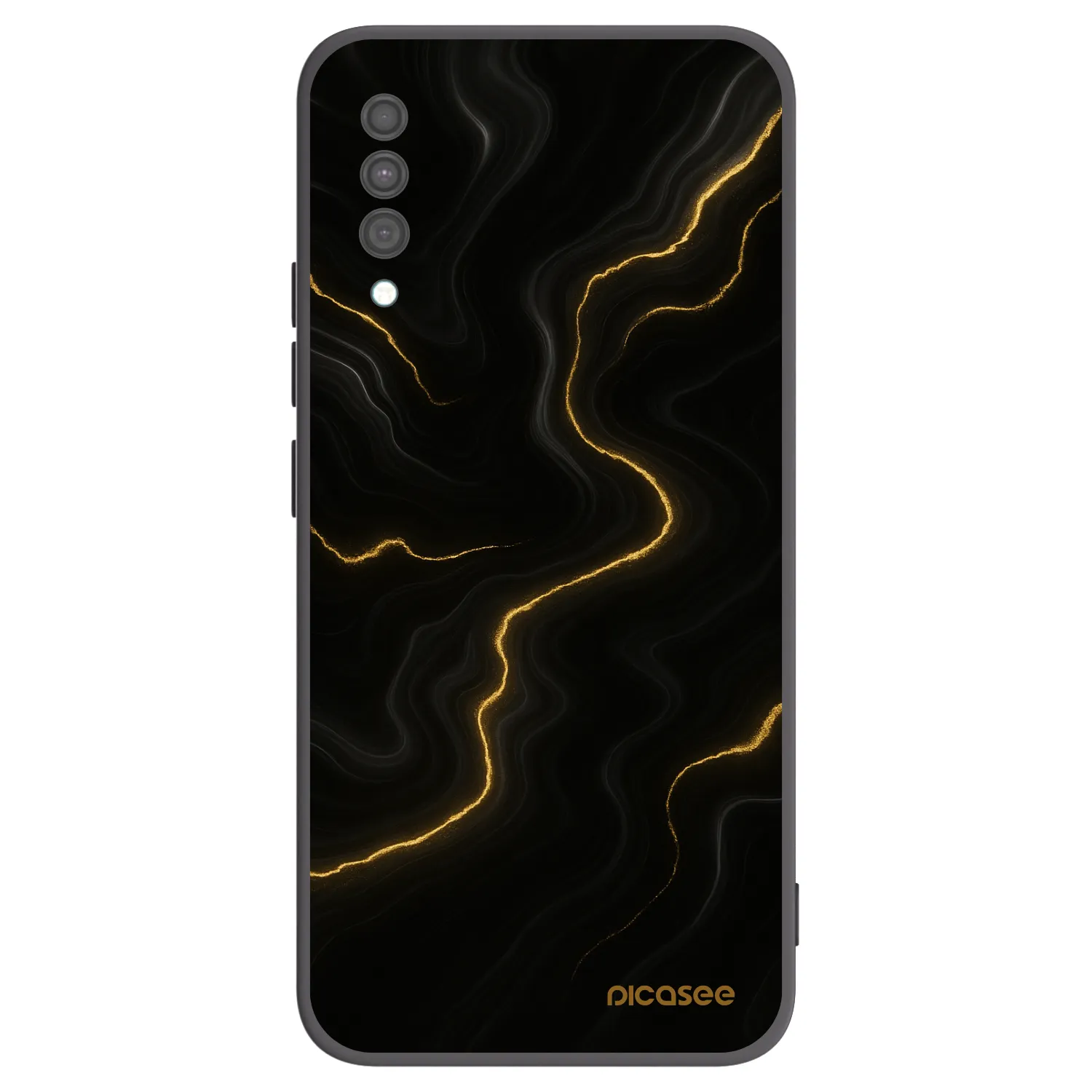 Picasee Samsung Galaxy A30s A307F Hülle - Schwarzes Silikon - Thunder