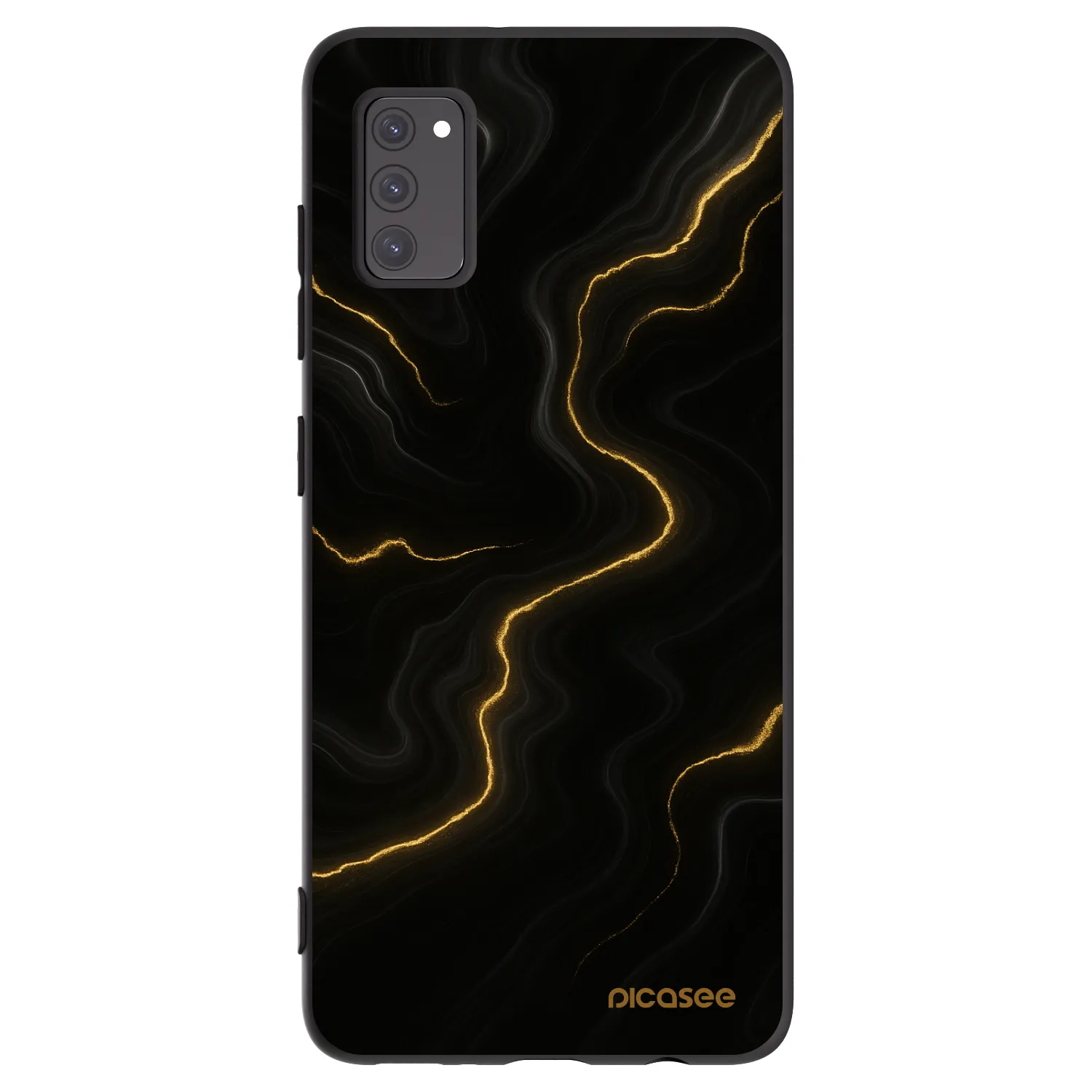 Picasee Samsung Galaxy A41 A415F Hülle - Schwarzes Silikon - Thunder