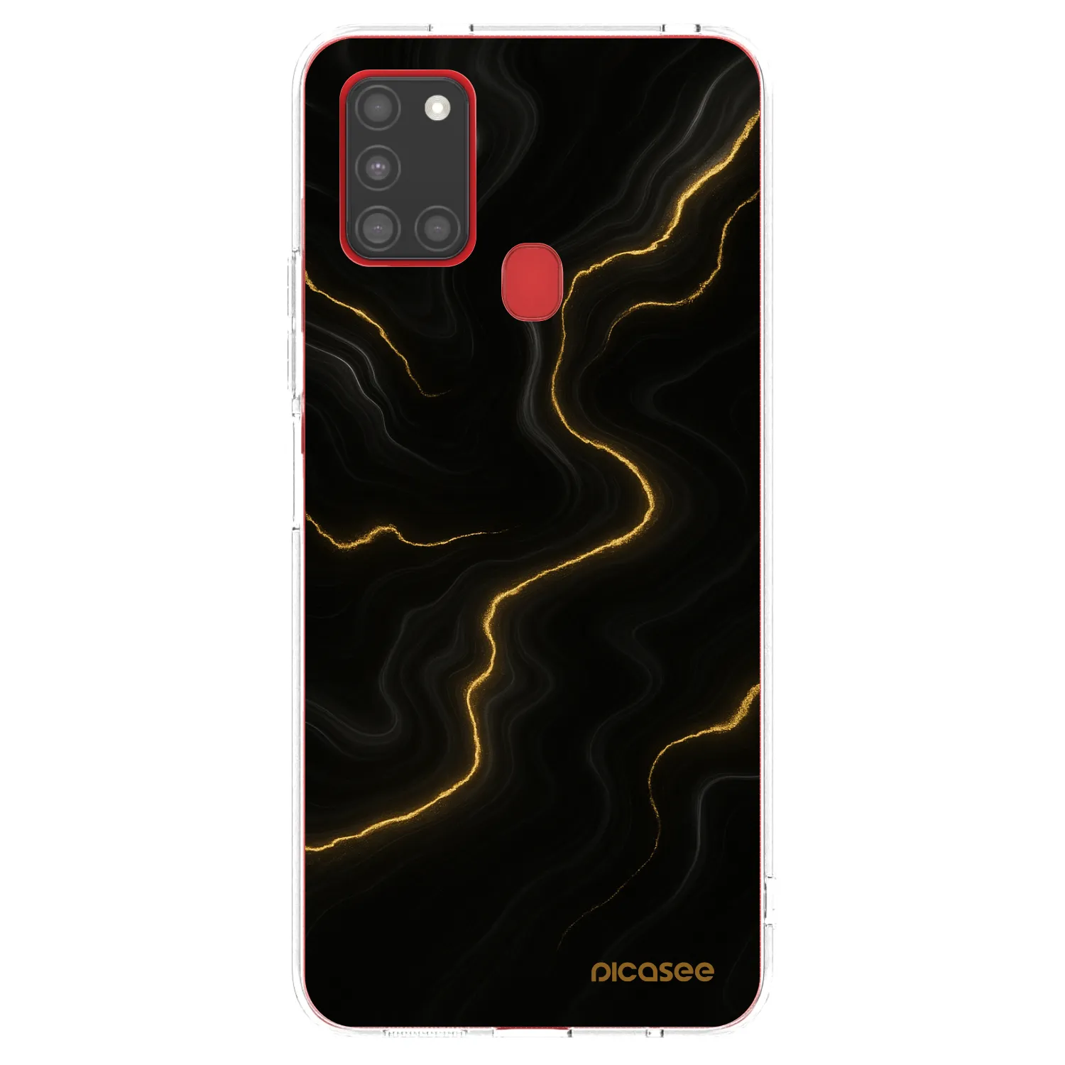 Picasee Samsung Galaxy A21s Hülle - Transparentes Silikon - Thunder
