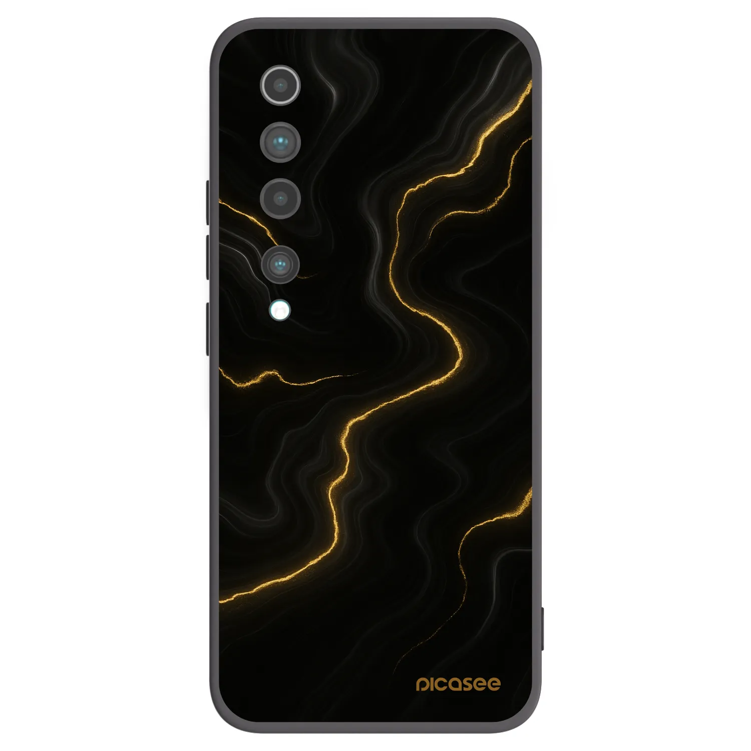 Picasee Xiaomi Mi 10 Hülle - Schwarzes Silikon - Thunder