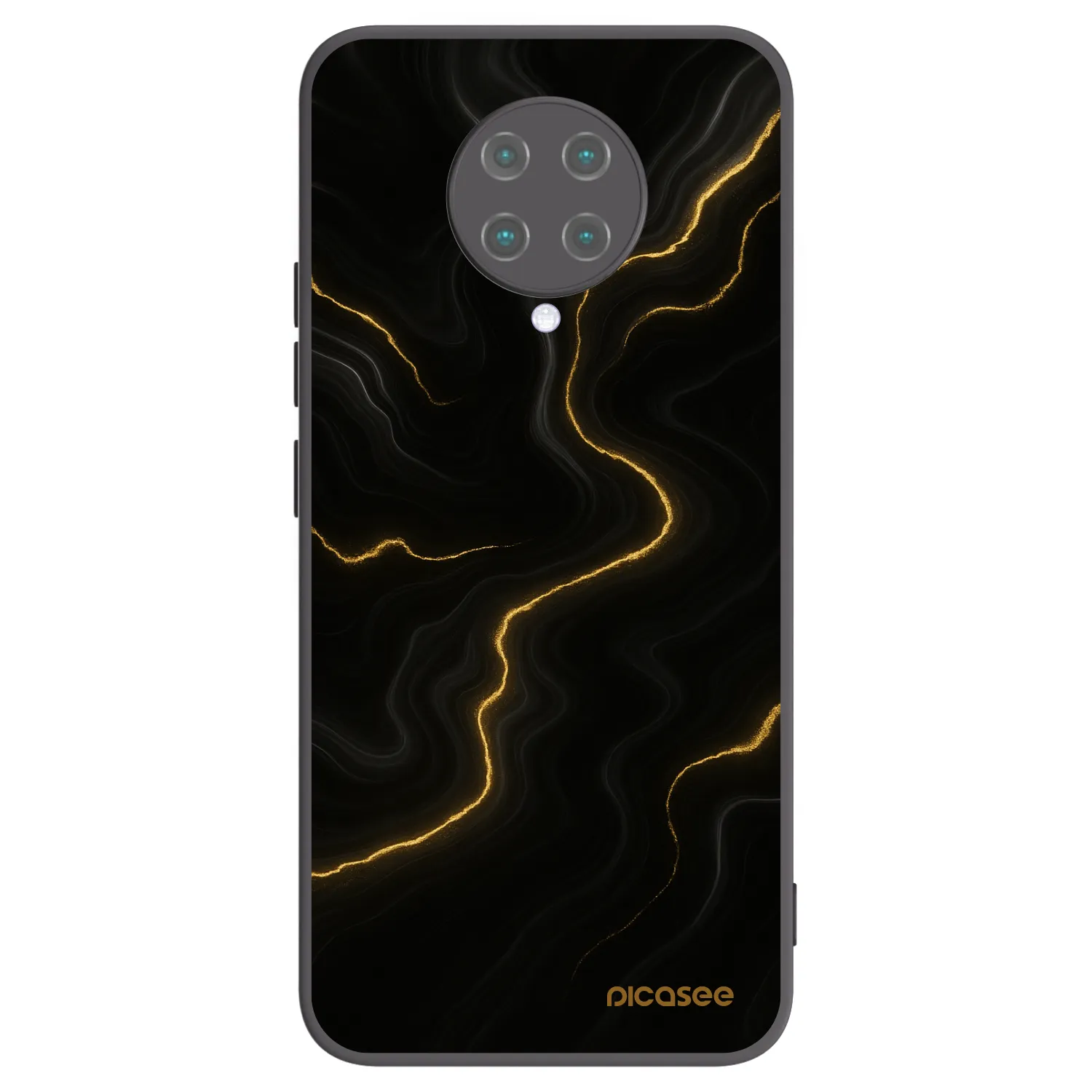 Picasee Xiaomi Poco F2 Pro Hülle - Schwarzes Silikon - Thunder