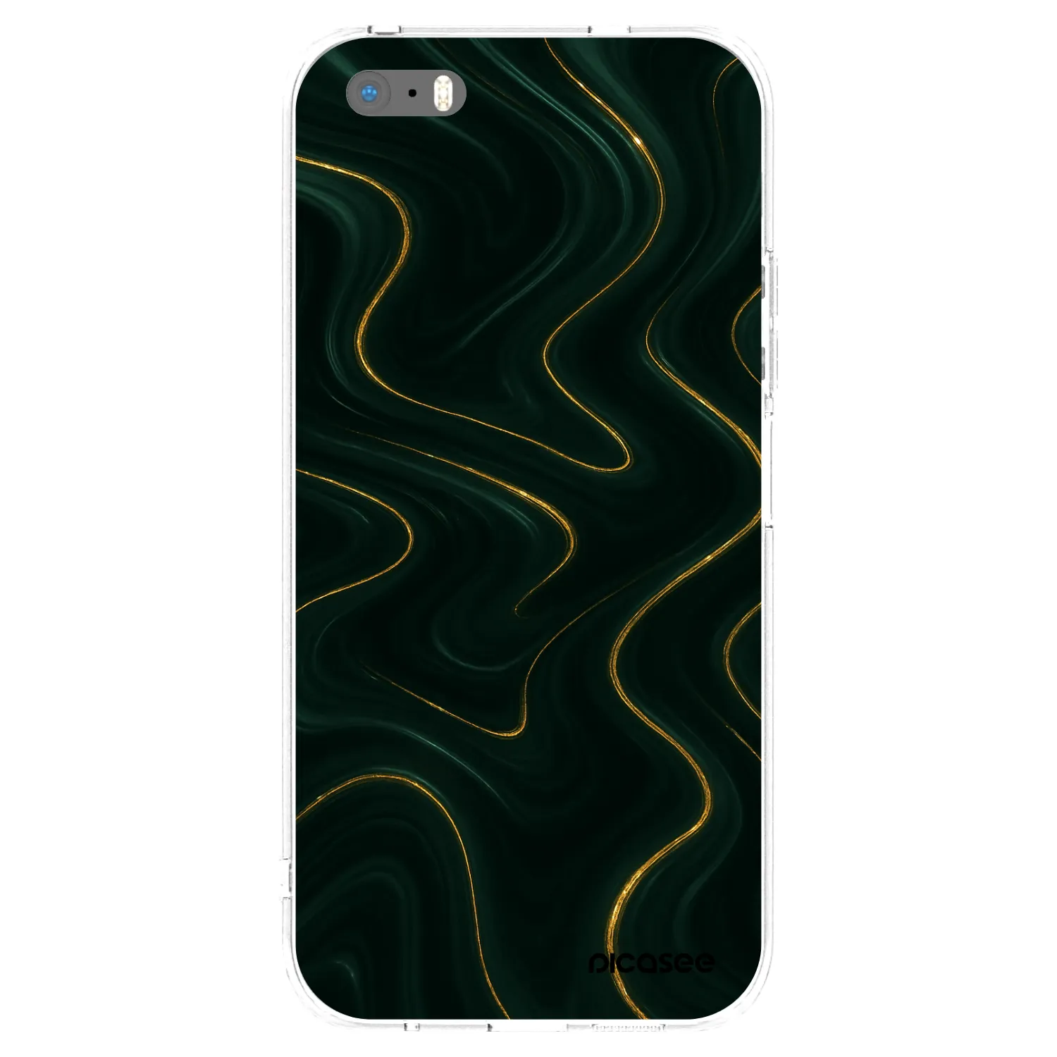 Picasee Apple iPhone 5/5S/SE Hülle - Transparentes Silikon - Vawes