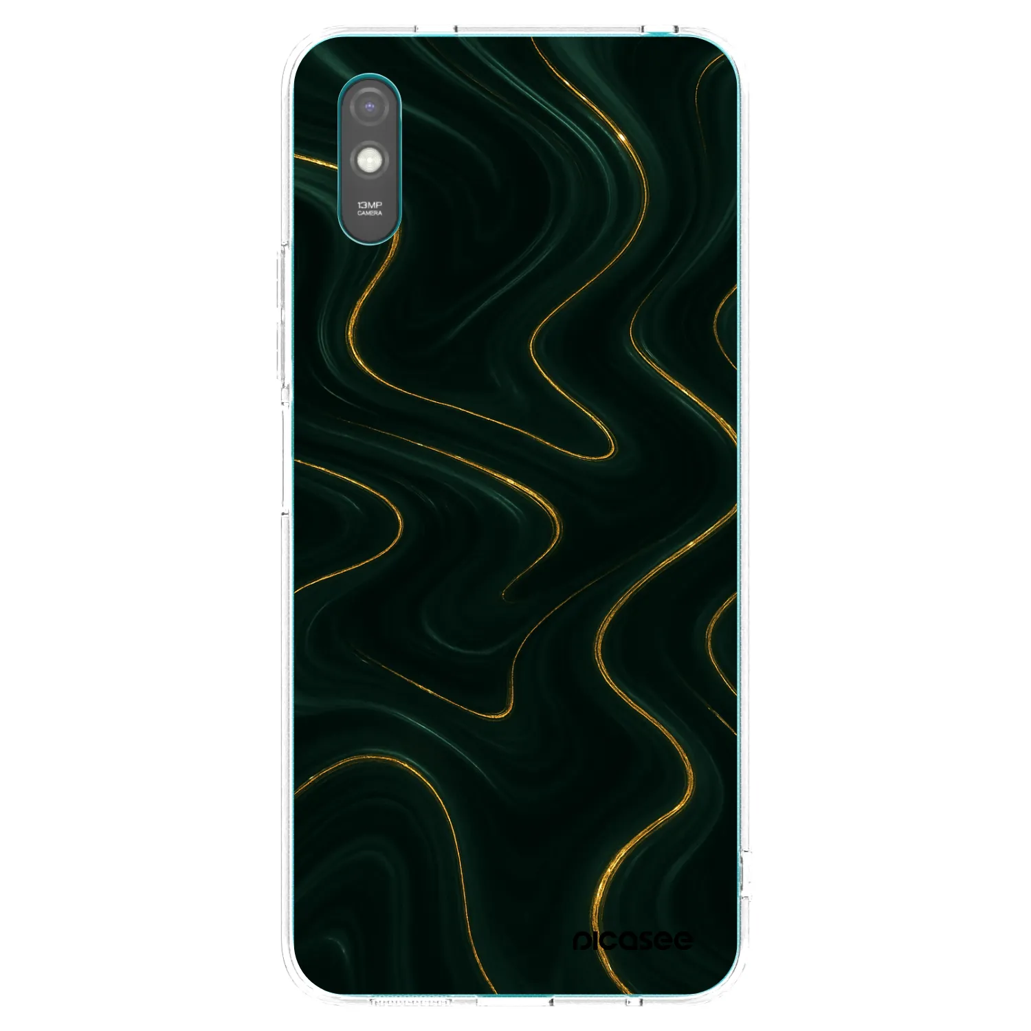 Picasee Xiaomi Redmi 9A Hülle - Transparentes Silikon - Vawes