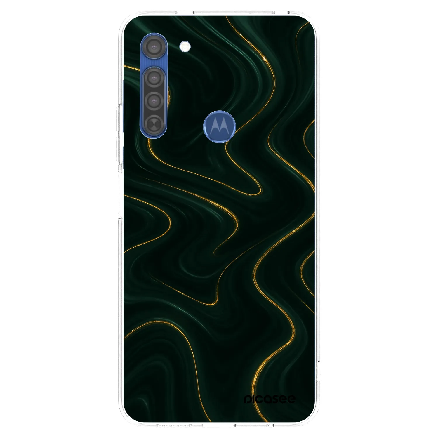 Picasee Motorola Moto G8 Hülle - Transparentes Silikon - Vawes
