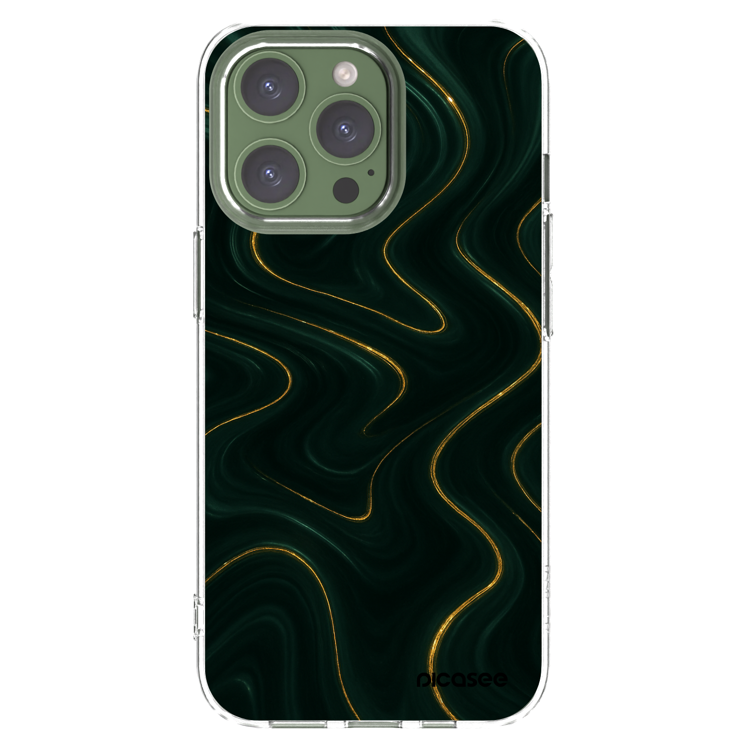 Picasee Apple iPhone 13 Pro Hülle - Transparentes Silikon - Vawes