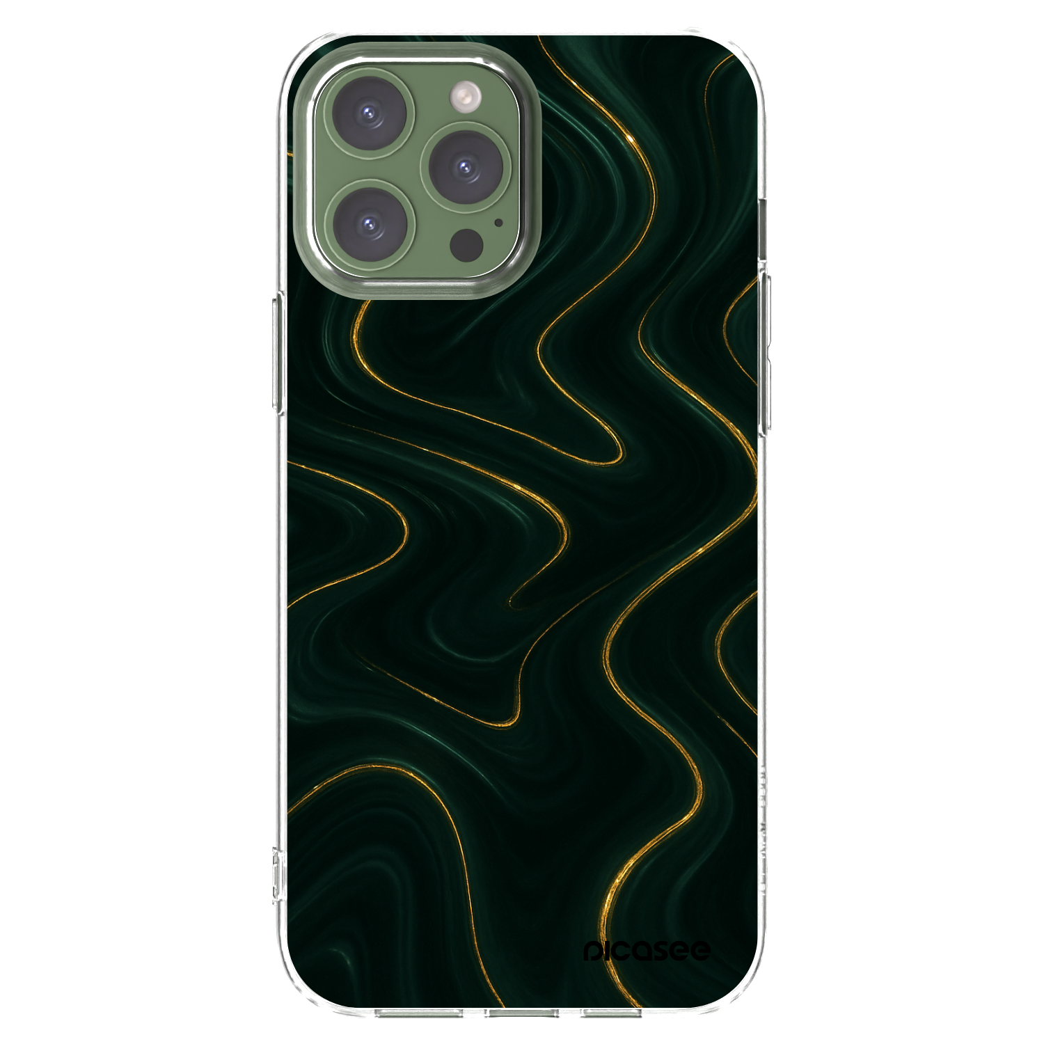 Picasee Apple iPhone 13 Pro Max Hülle - Transparentes Silikon - Vawes