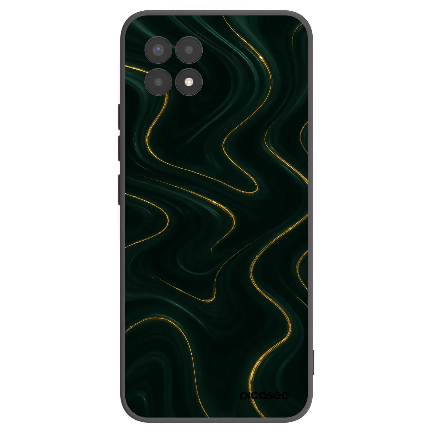 Picasee Realme 8i Hülle - Schwarzes Silikon - Vawes