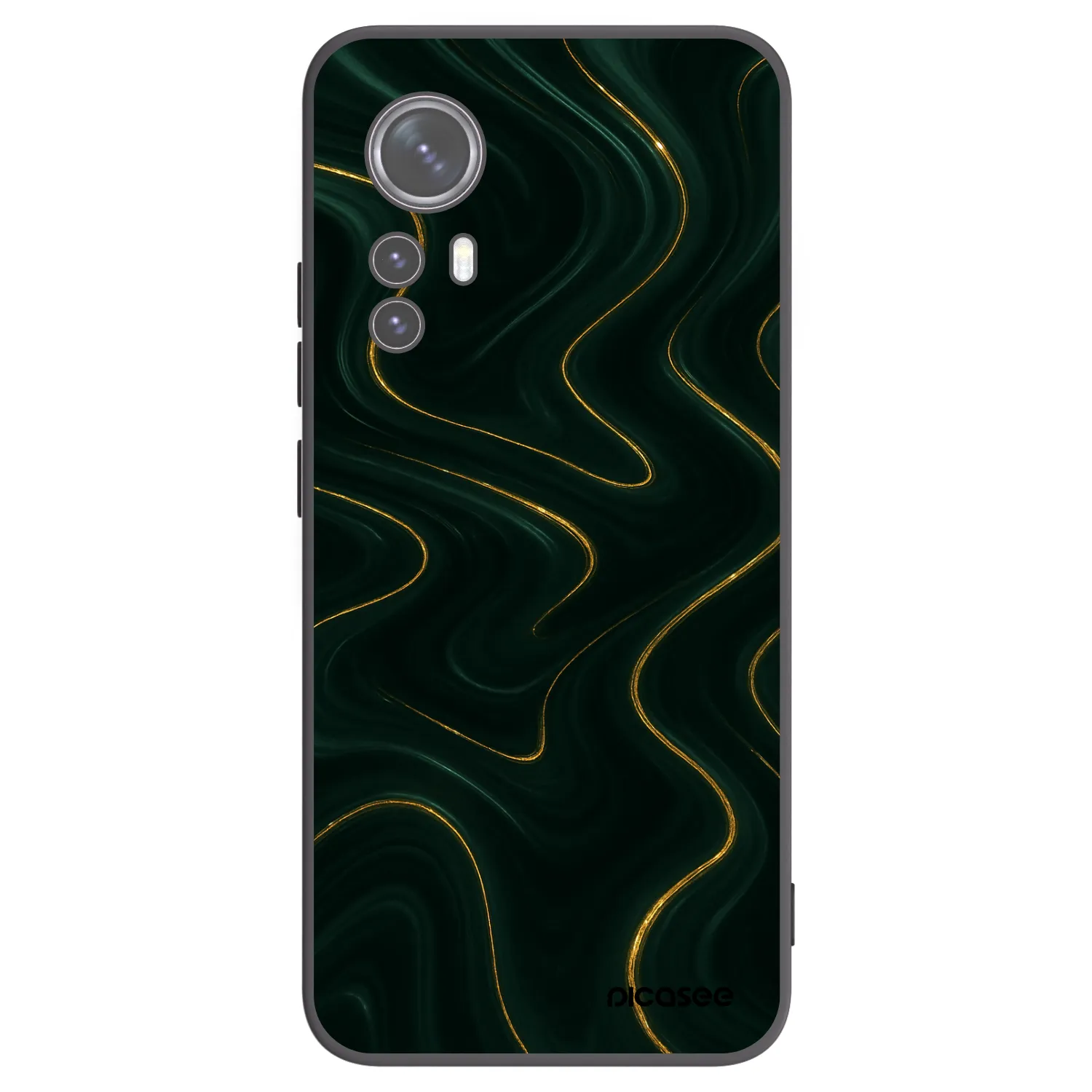Picasee Xiaomi 12 Hülle - Schwarzes Silikon - Vawes