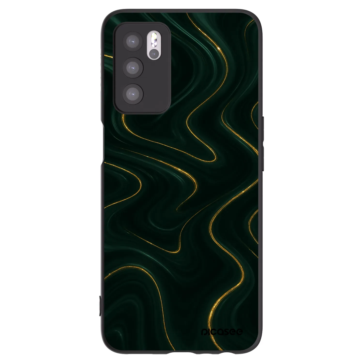 Picasee OPPO A16s Hülle - Schwarzes Silikon - Vawes