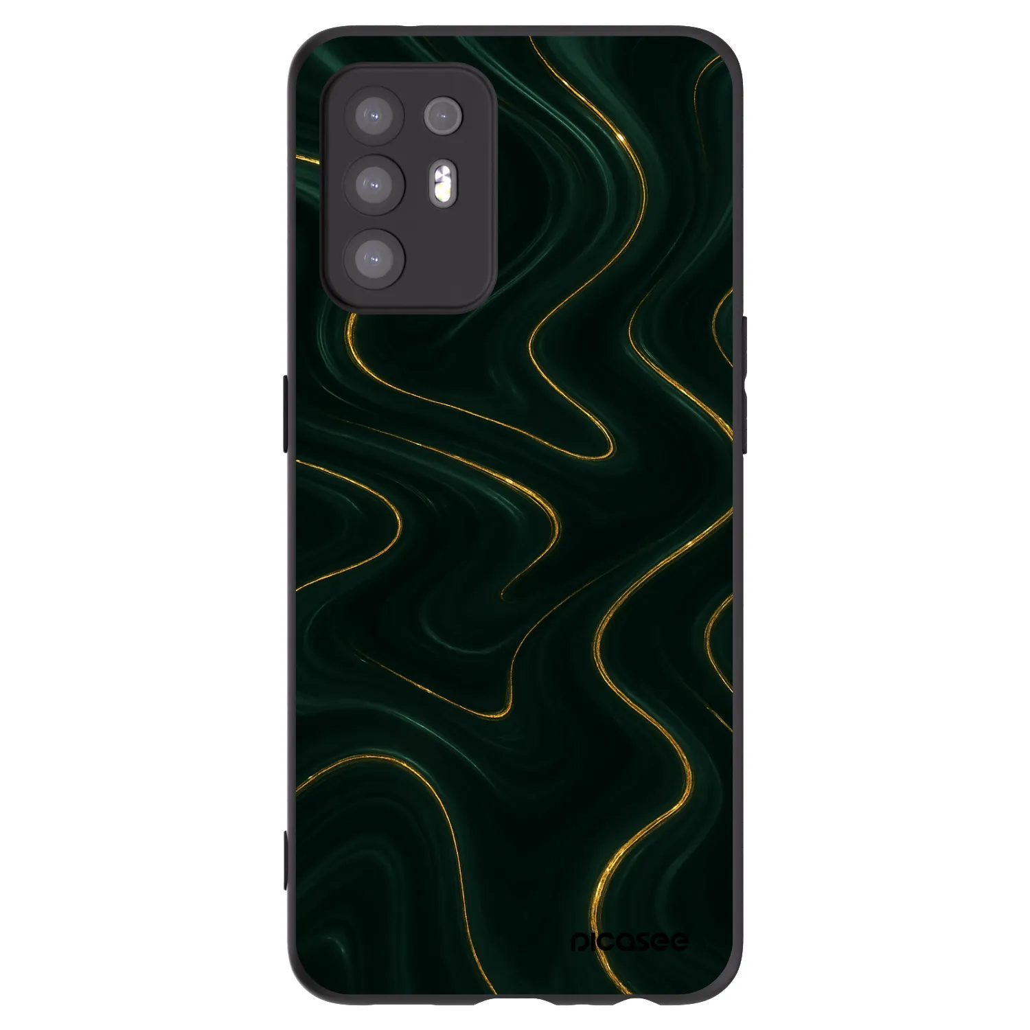 Picasee OPPO A94 5G Hülle - Schwarzes Silikon - Vawes