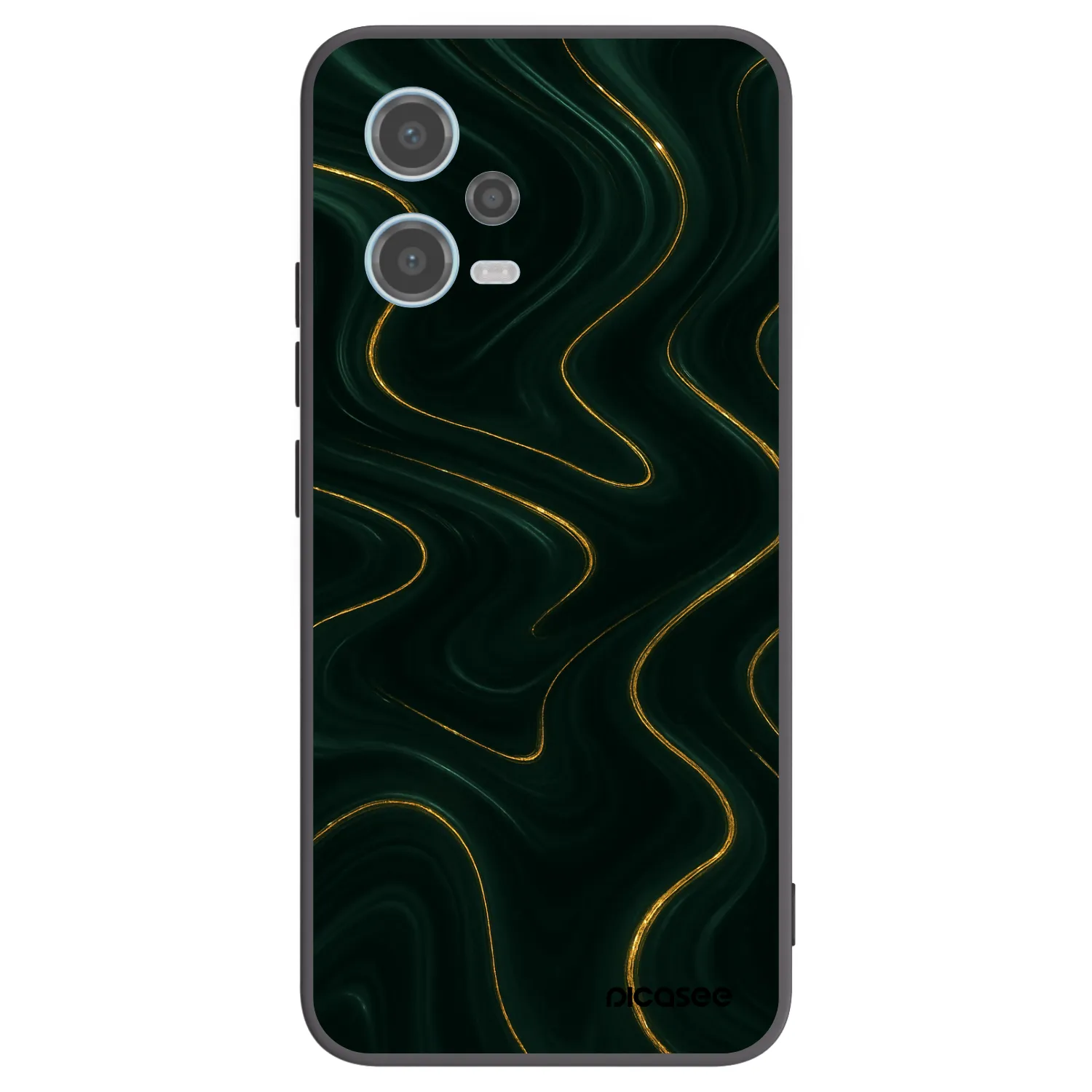 Picasee Xiaomi Redmi Note 12 5G Hülle - Schwarzes Silikon - Vawes