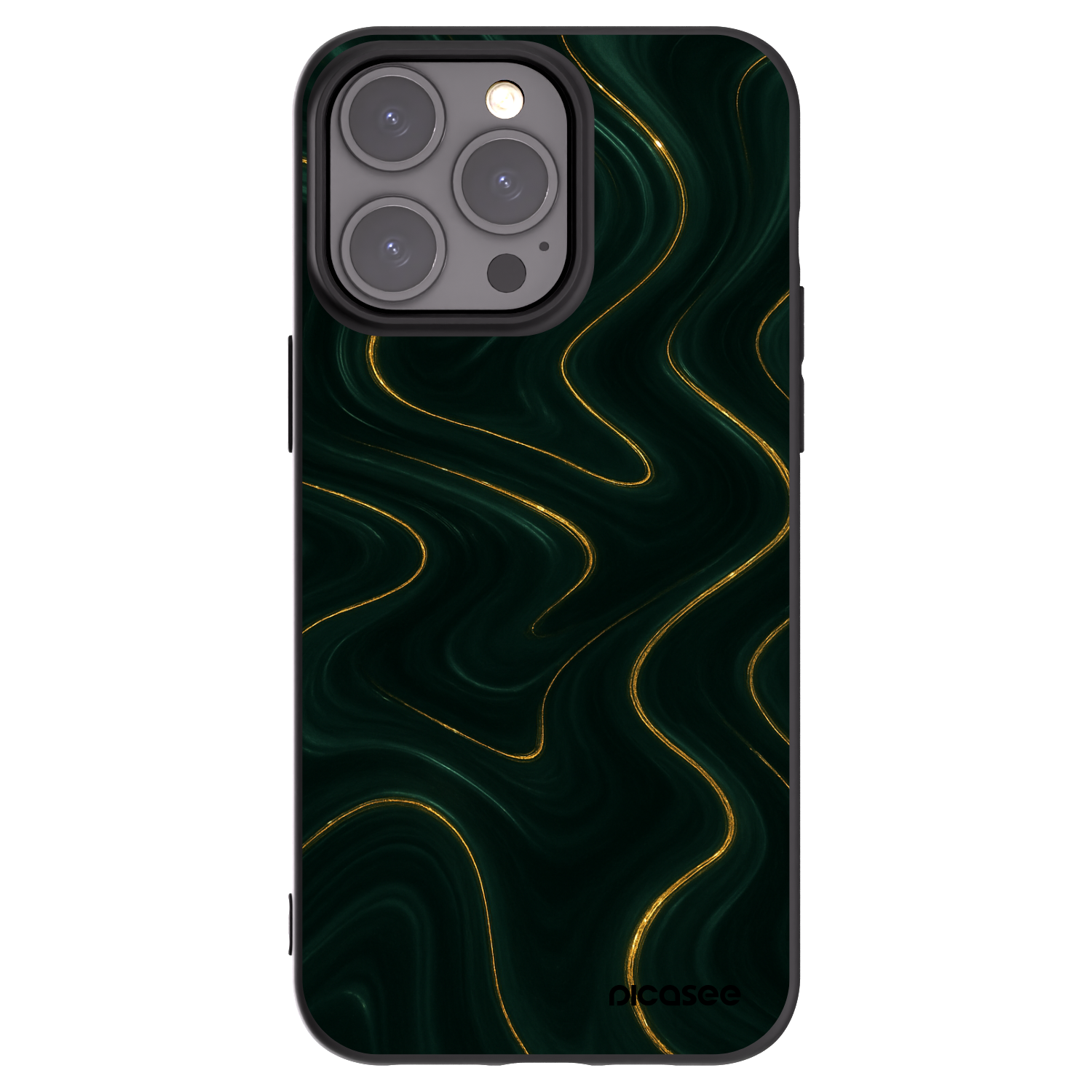 Picasee Apple iPhone 15 Pro Max Hülle - Schwarzes Silikon - Vawes