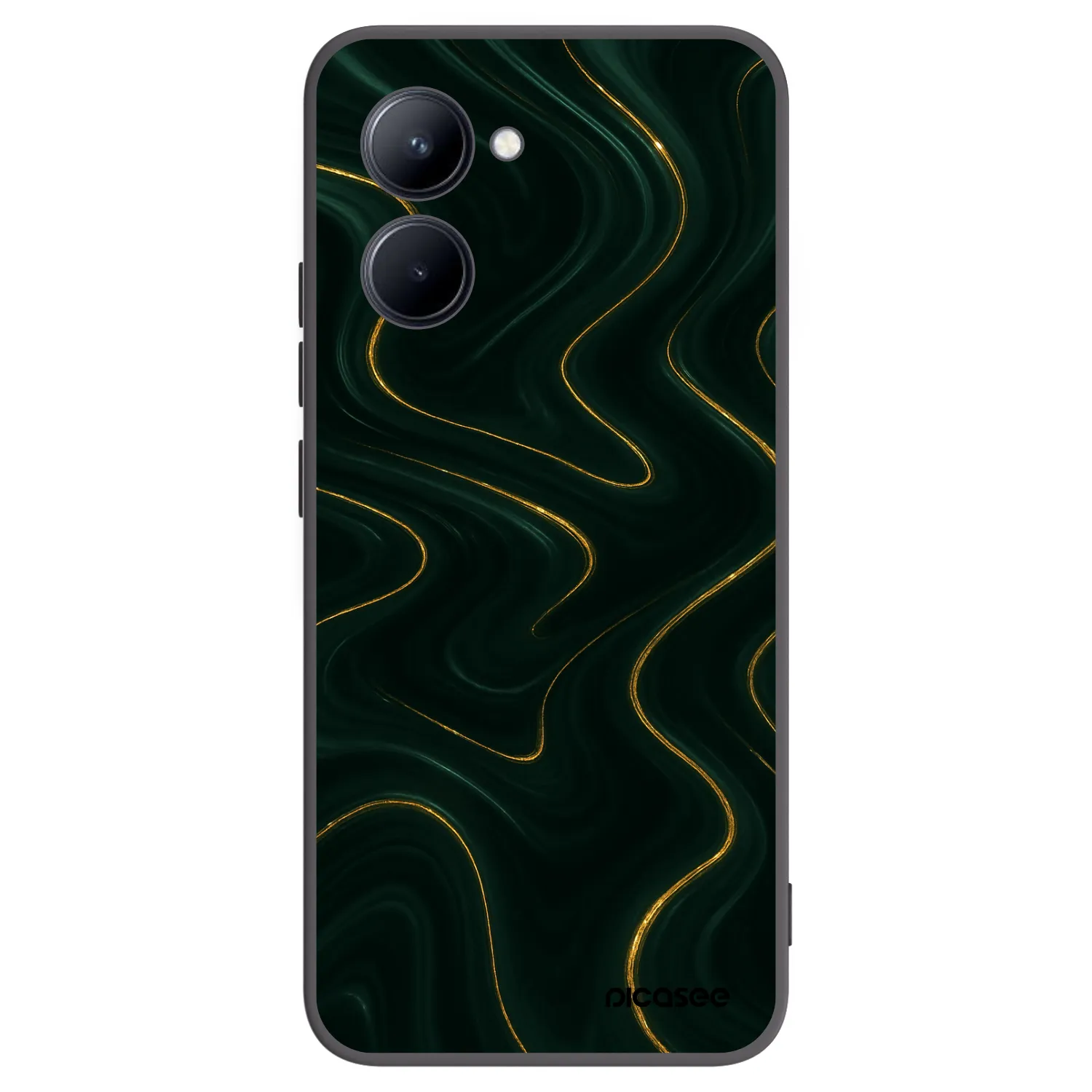 Picasee Realme C33 (2023) Hülle - Schwarzes Silikon - Vawes