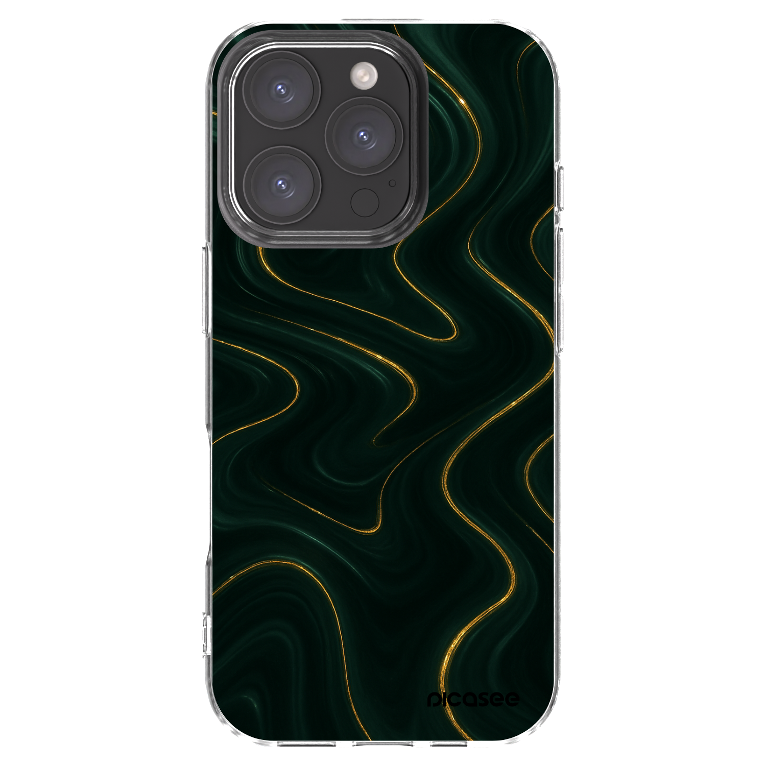 Picasee Apple iPhone 16 Pro Hülle - Transparentes Silikon - Vawes