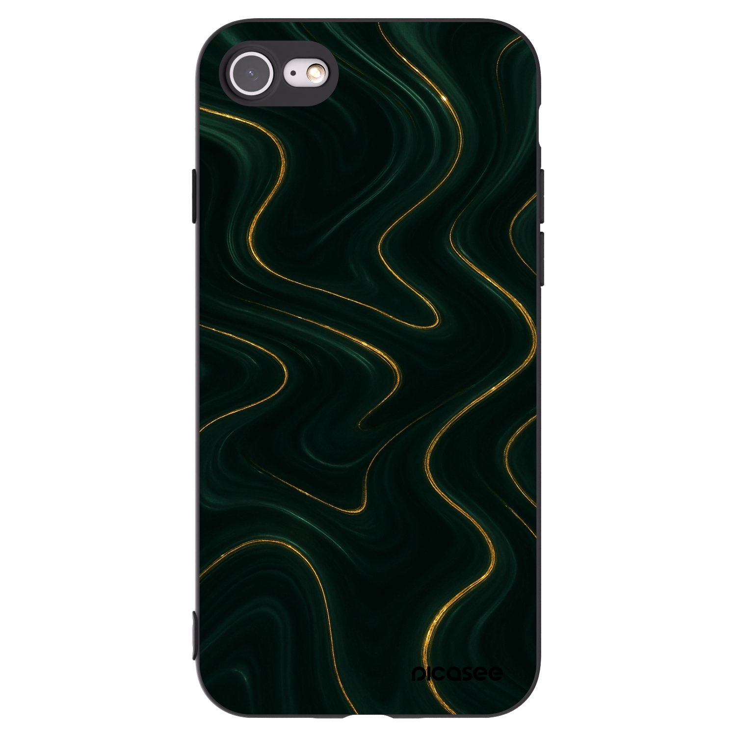 Picasee Apple iPhone 8 Hülle - Schwarzes Silikon - Vawes
