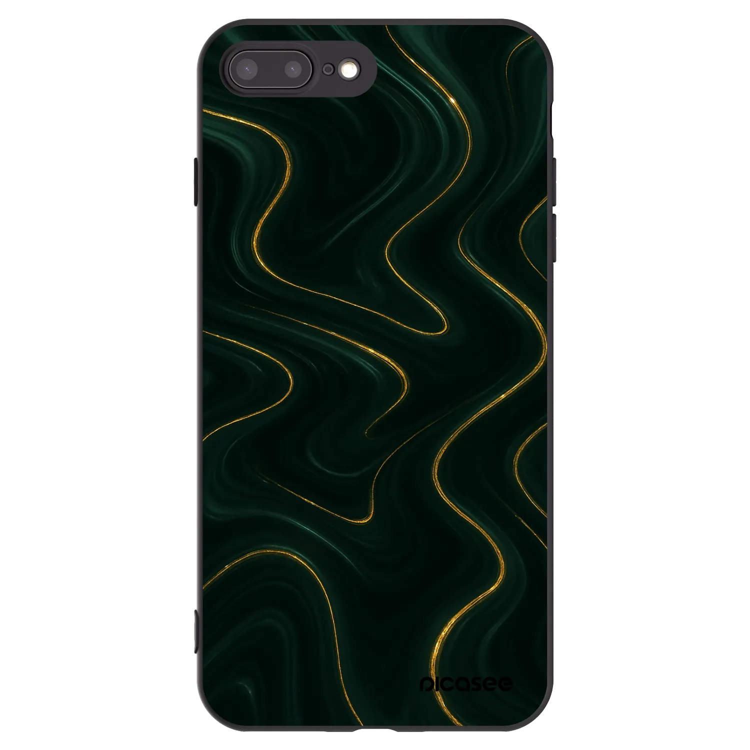 Picasee Apple iPhone 8 Plus Hülle - Schwarzes Silikon - Vawes