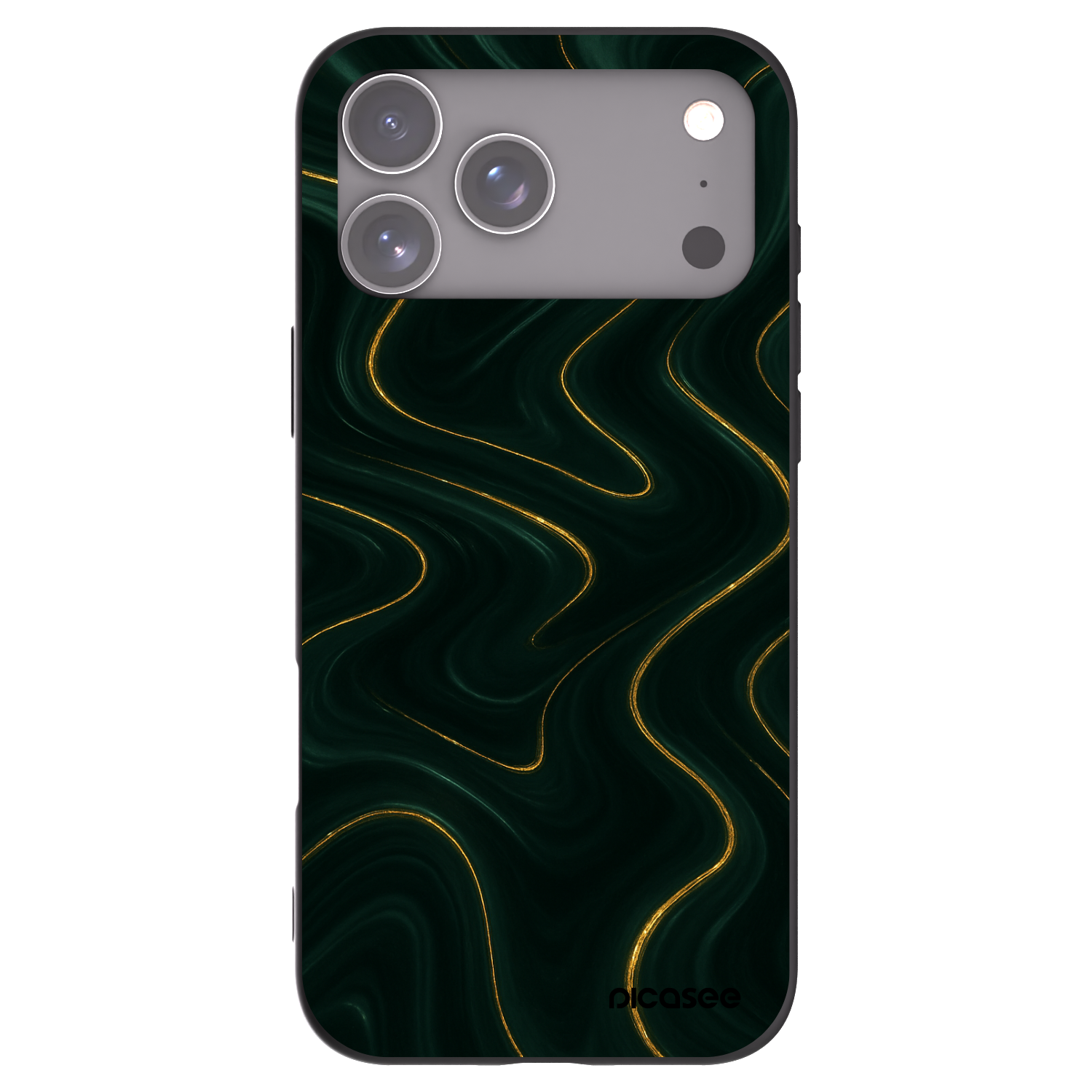 Picasee Apple iPhone 17 Pro Max Hülle - Schwarzes Silikon - Vawes