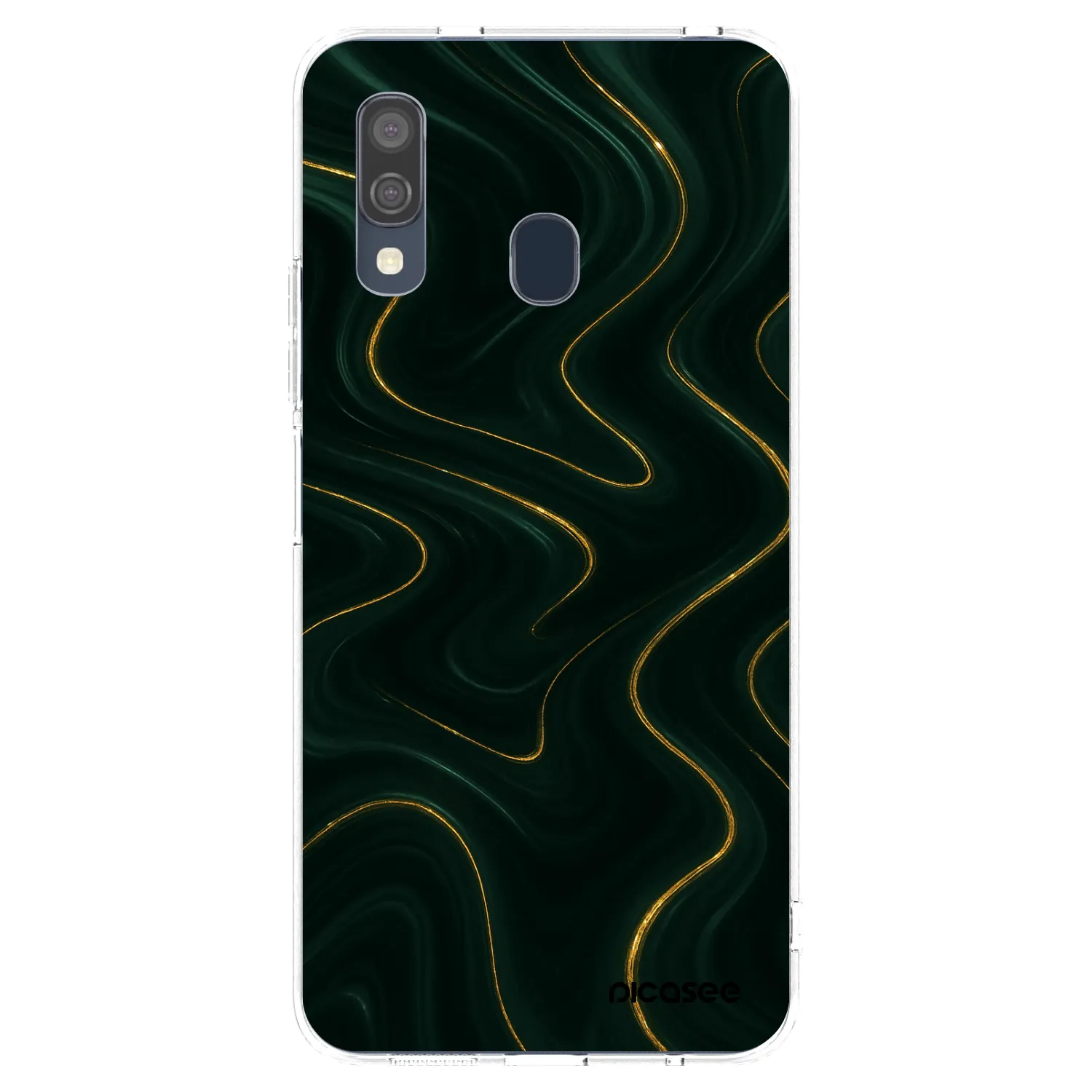 Picasee Samsung Galaxy A40 A405F Hülle - Transparentes Silikon - Vawes