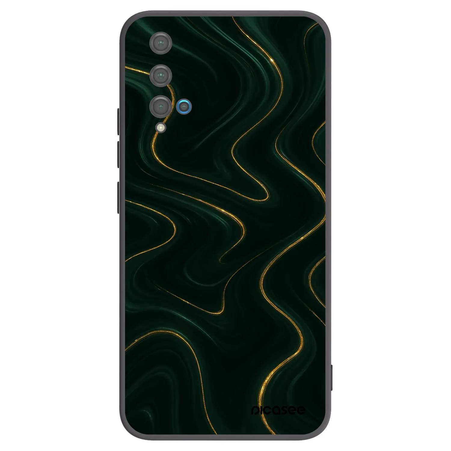 Picasee Huawei Nova 5T Hülle - Schwarzes Silikon - Vawes