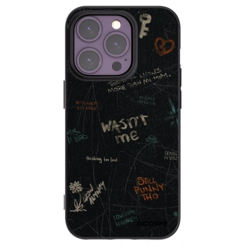 Picasee Apple iPhone 14 Pro Hülle - Schwarzes Silikon - CONFESSION