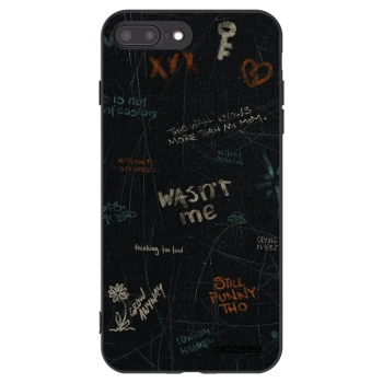 Picasee Apple iPhone 8 Plus Hülle - Schwarzes Silikon - CONFESSION