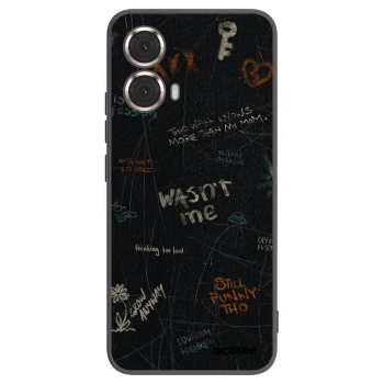 Picasee Motorola Moto G85 Hülle - Schwarzes Silikon - CONFESSION