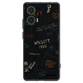 Picasee Motorola Moto G35 5G Hülle - Schwarzes Silikon - CONFESSION