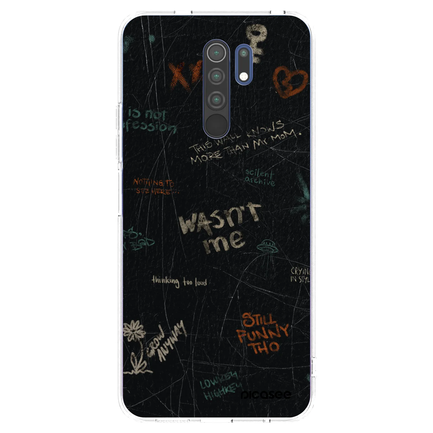Picasee Xiaomi Redmi 9 Hülle - Transparentes Silikon - CONFESSION