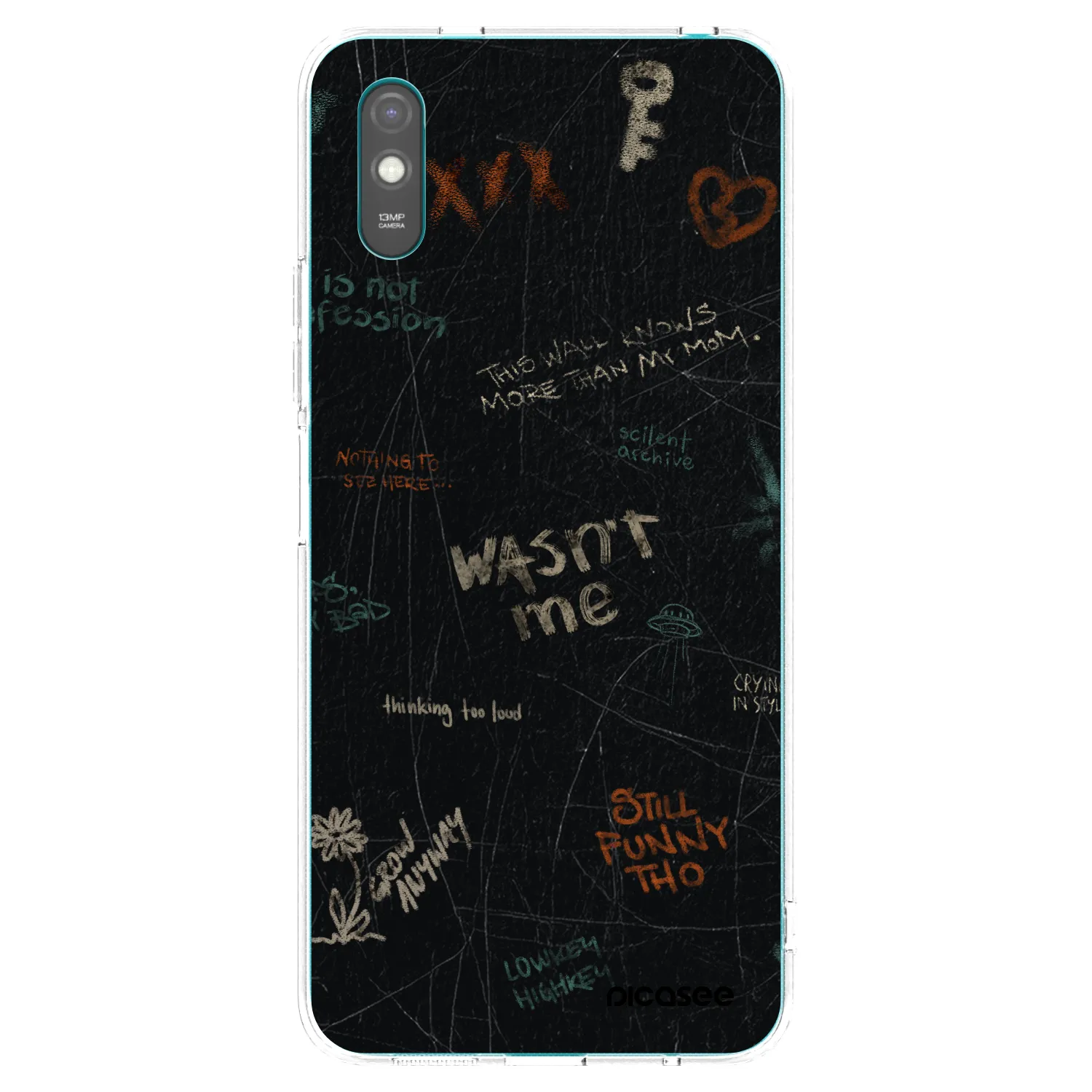Picasee Xiaomi Redmi 9A Hülle - Transparentes Silikon - CONFESSION