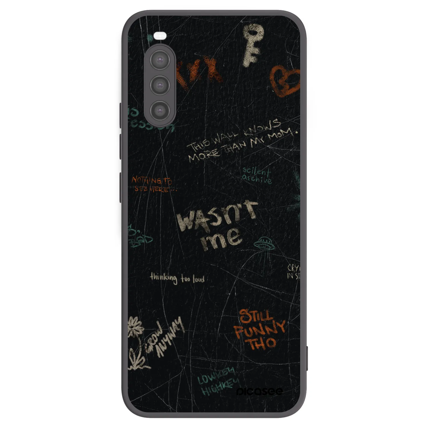 Picasee Sony Xperia 10 II Hülle - Schwarzes Silikon - CONFESSION