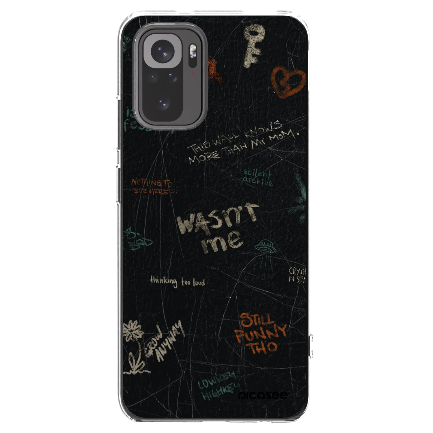 Picasee Xiaomi Redmi Note 10S Hülle - Transparentes Silikon - CONFESSION
