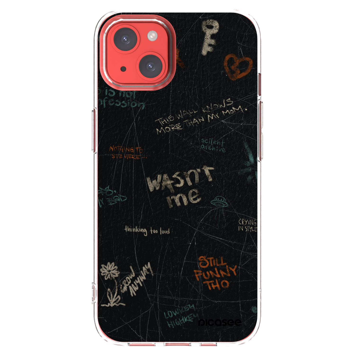 Picasee Apple iPhone 13 Hülle - Transparentes Silikon - CONFESSION