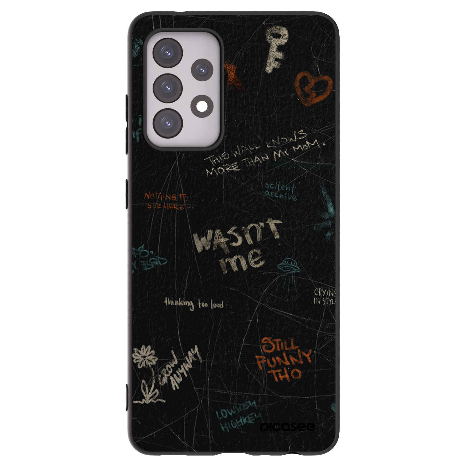Picasee Samsung Galaxy A52s 5G A528B Hülle - Schwarzes Silikon - CONFESSION